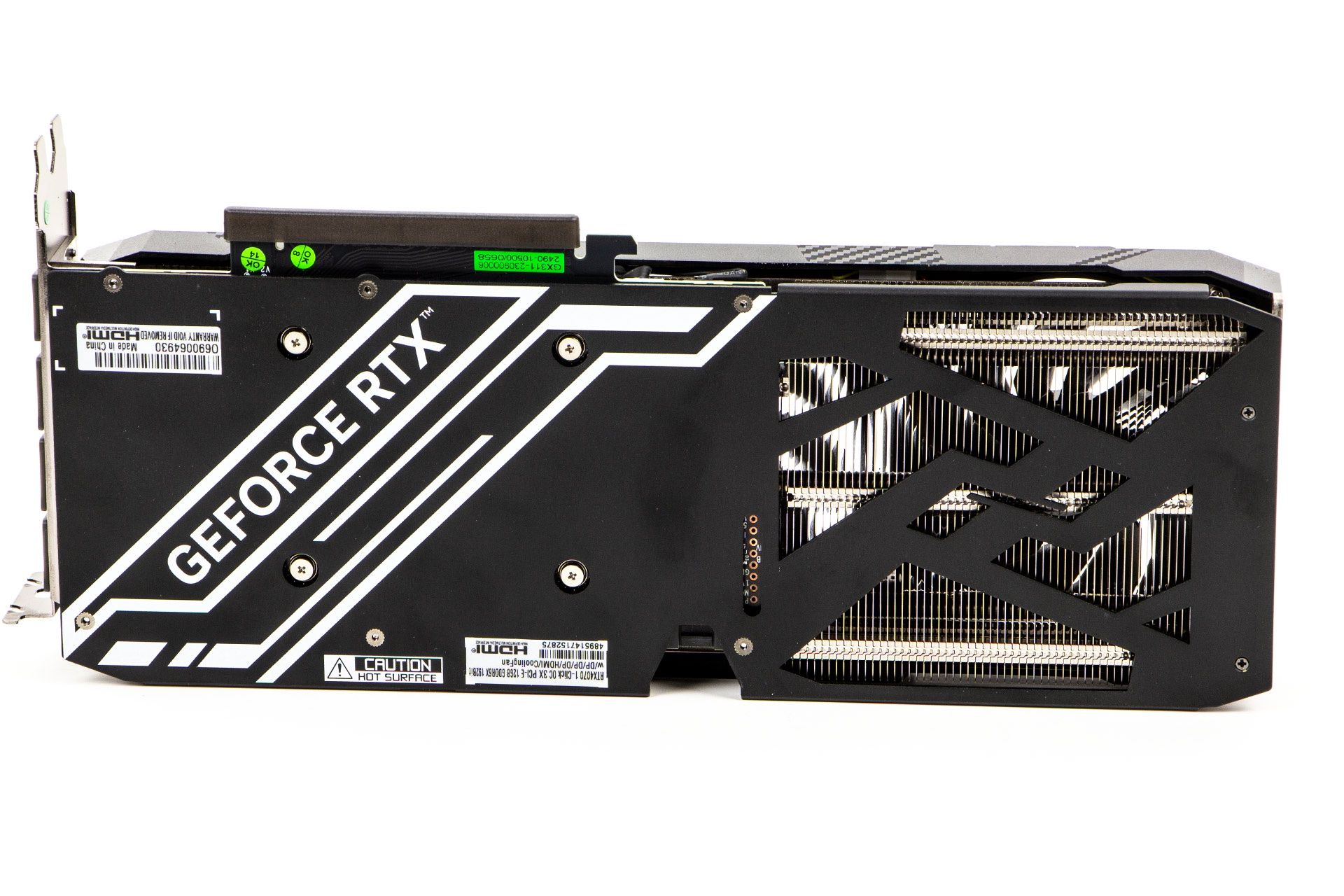 KFA2 GeForce RTX 4070 1-Click OC 3X - backplate