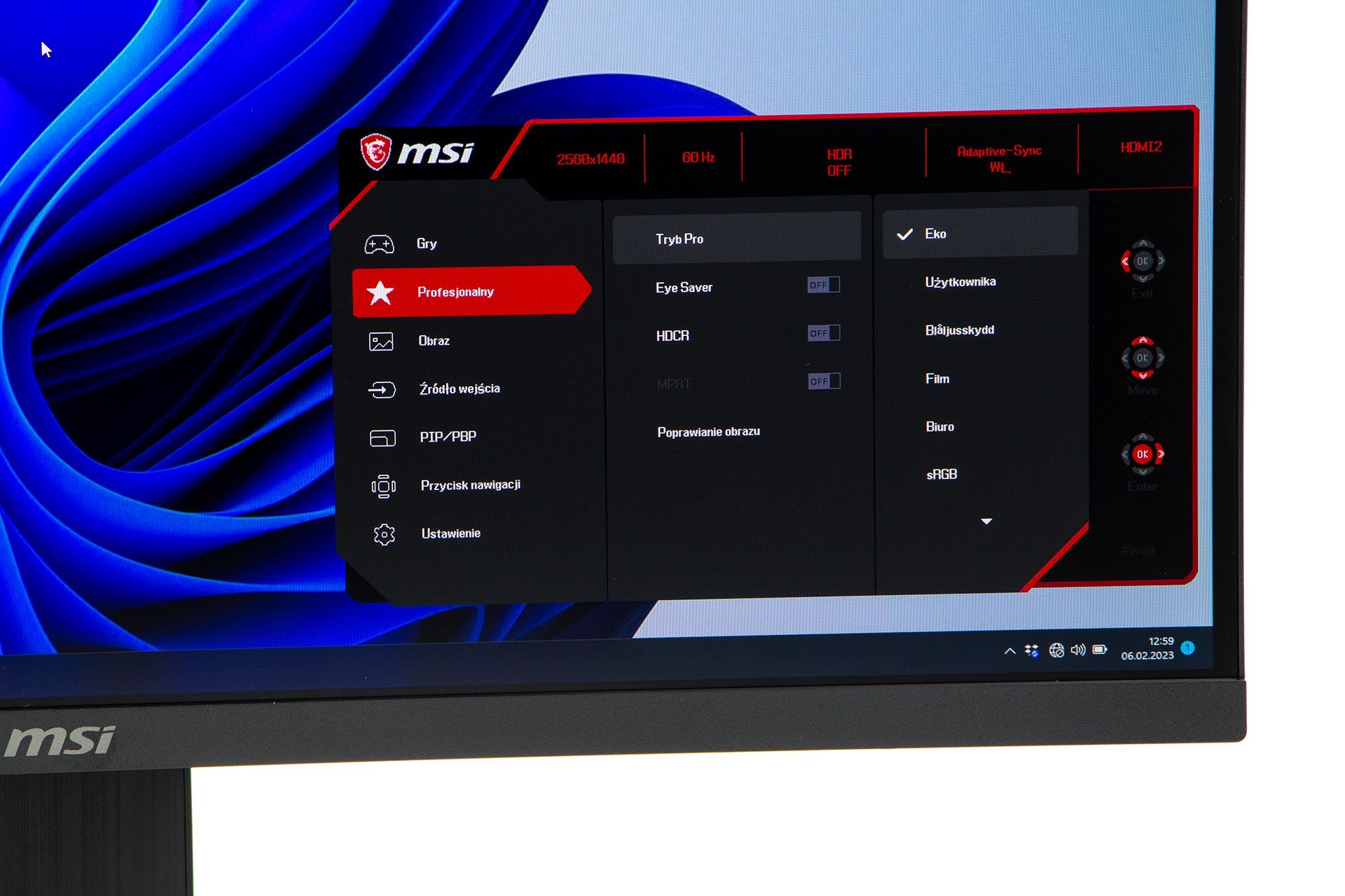 MSI G274QPF-QD - OSD 3