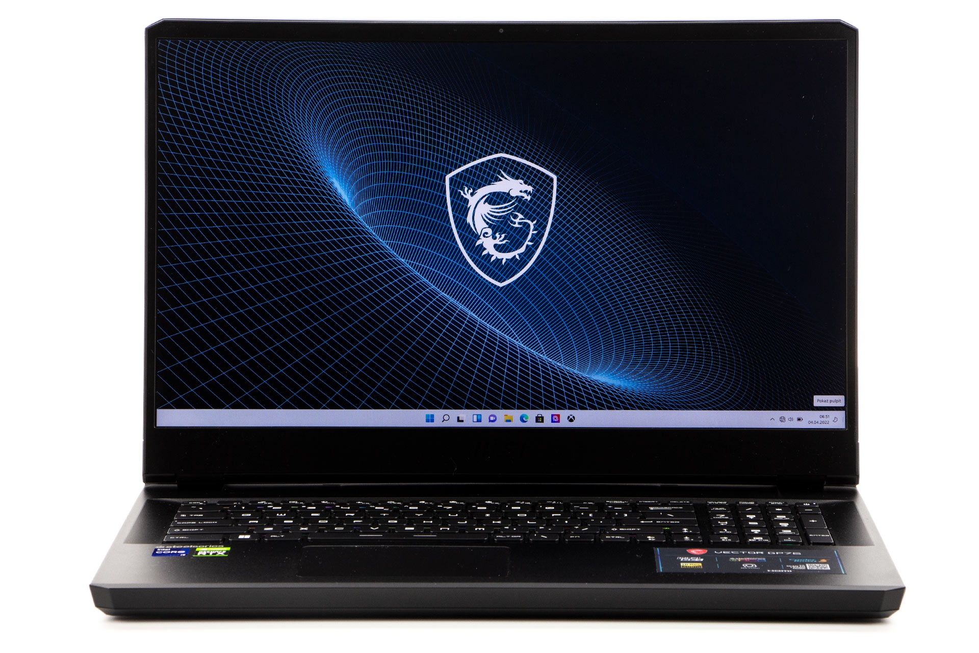 MSI Vector GP76 - od przodu