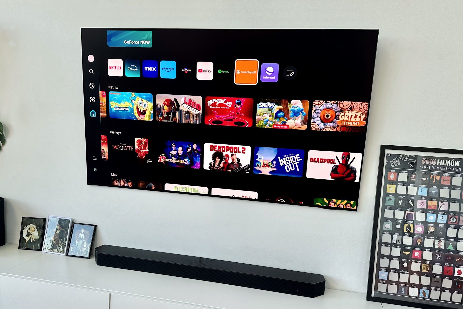 Samsung OLED S95D - aplikacje