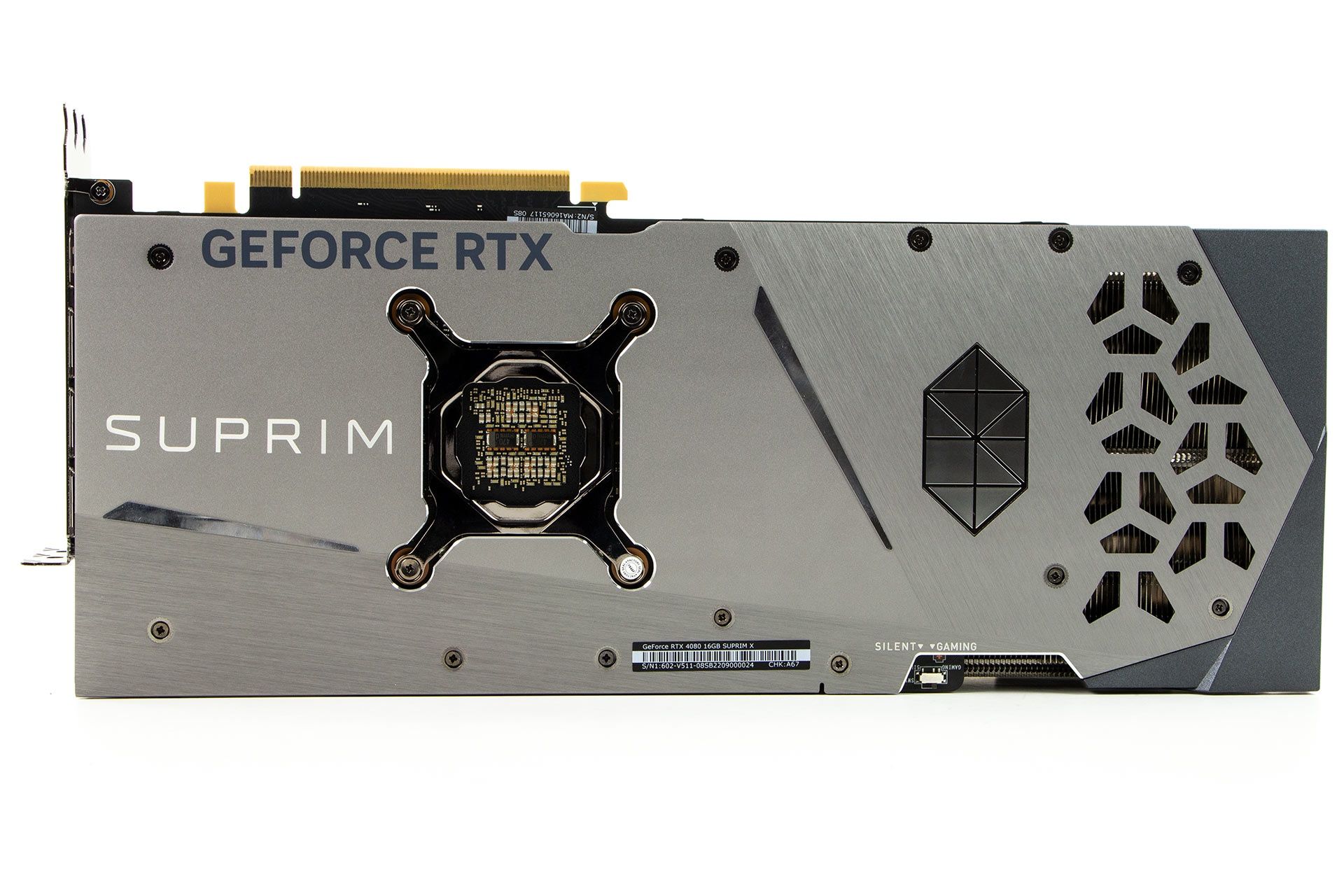 MSI GeForce RTX 4080 Suprim X - backplate