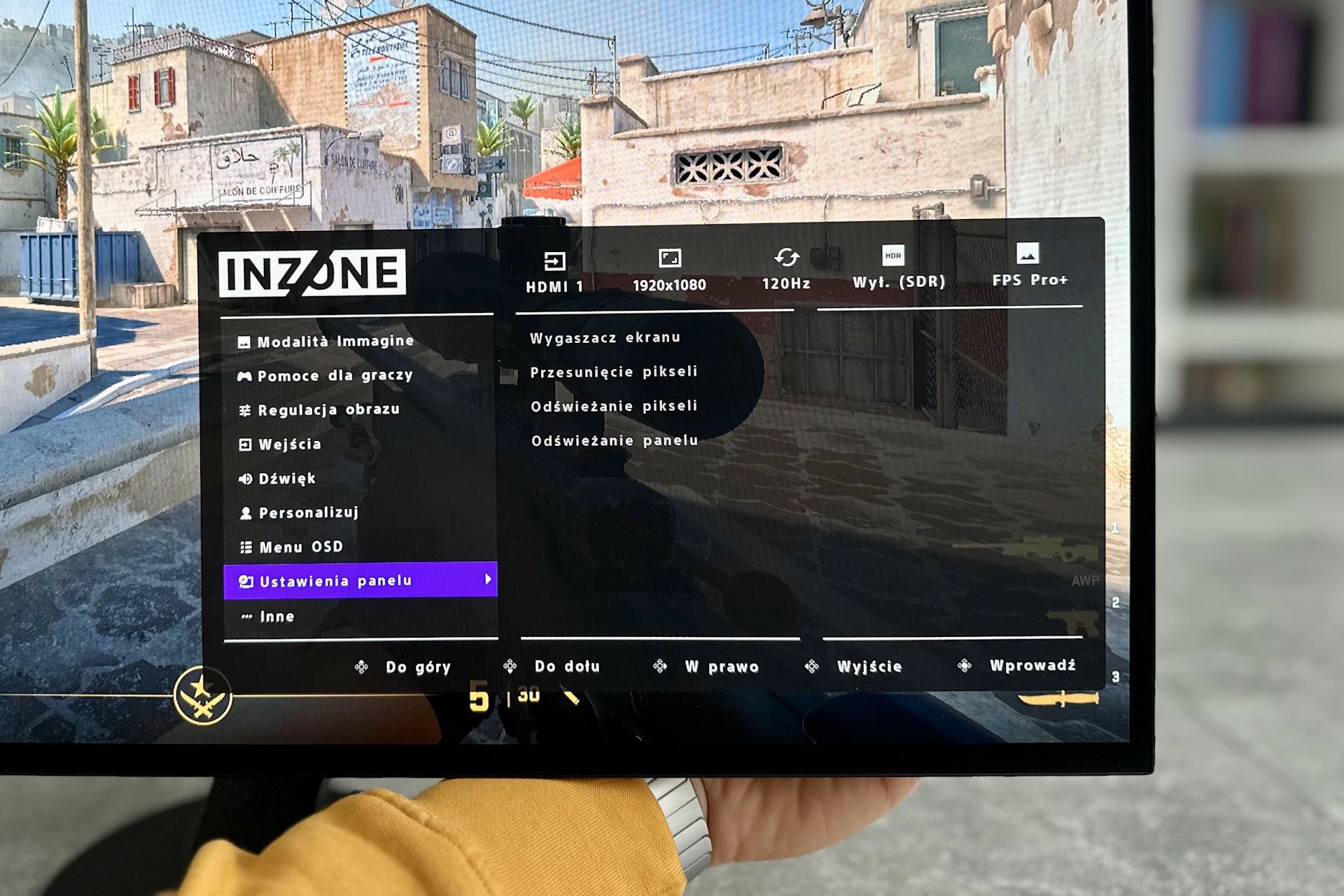 Sony InZone M10S - ochrona OLED