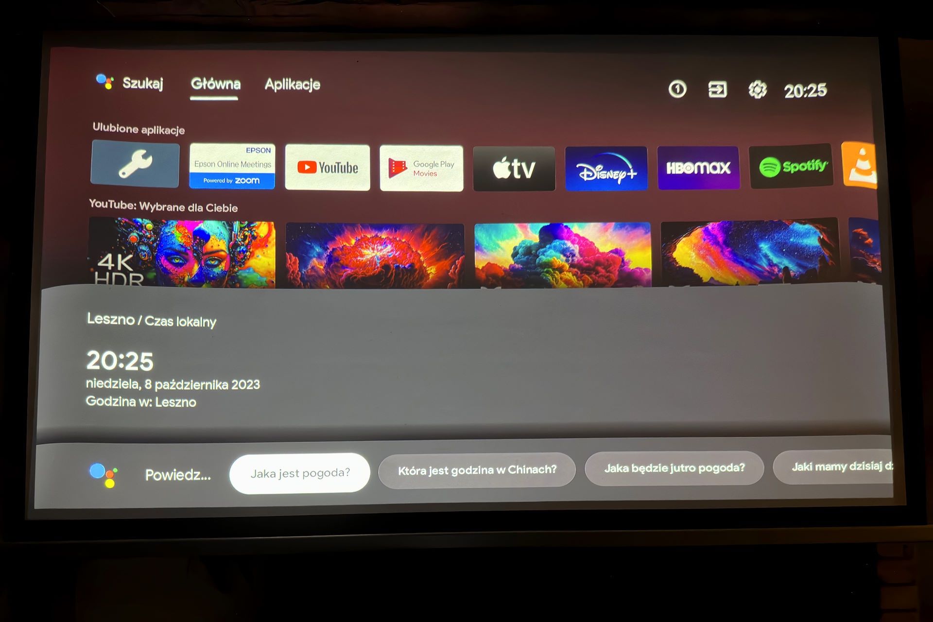 EPSON EH-LS650B - sterowanie głosem