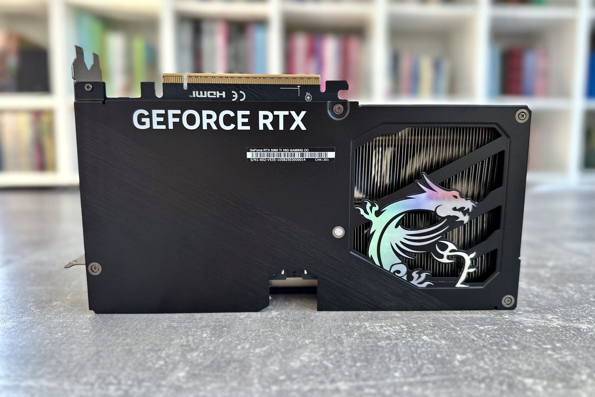 MSI GeForce RTX 5060 Ti Gaming OC - backplate