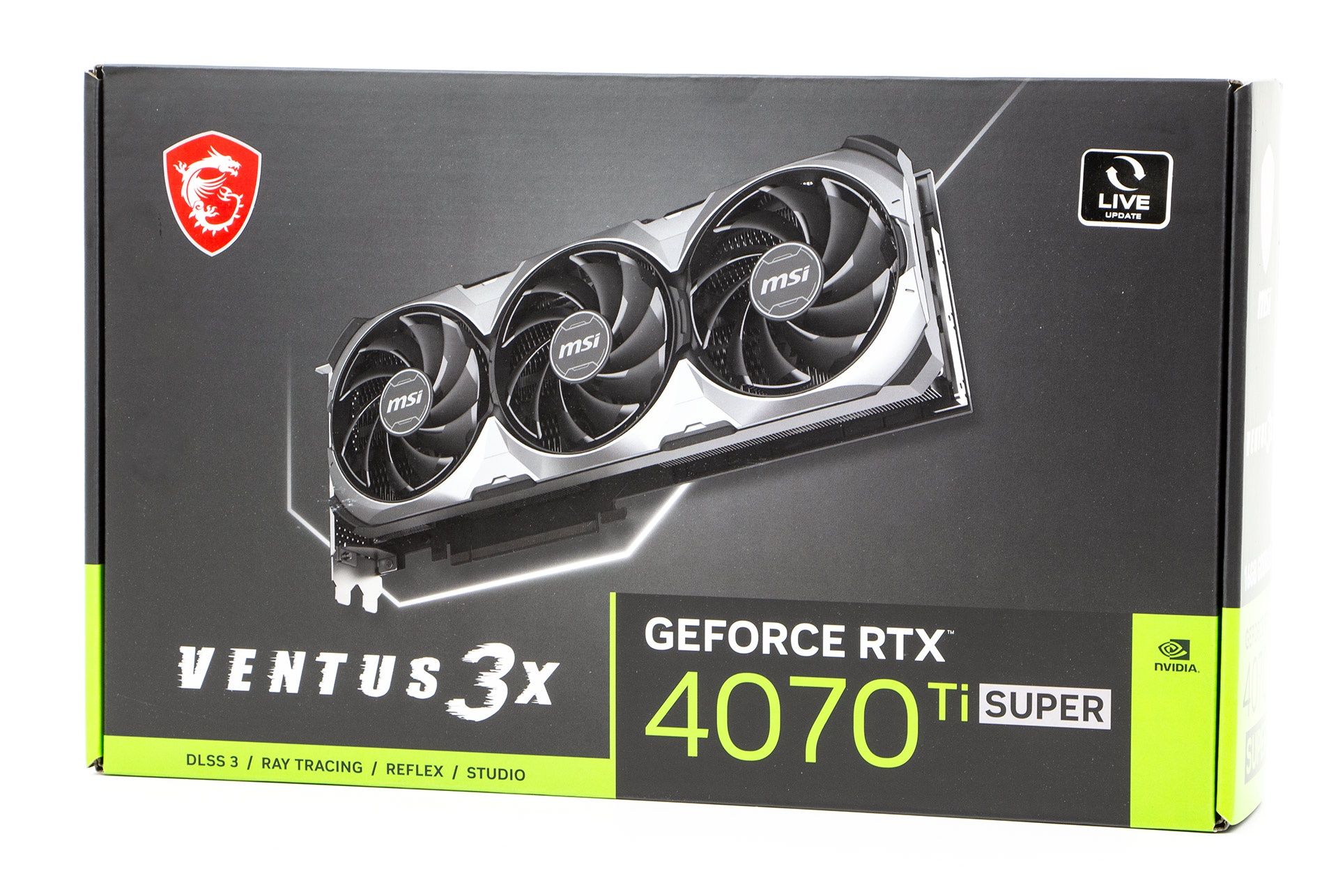MSI GeForce RTX 4070 Ti Super Ventus 3X - pudełko
