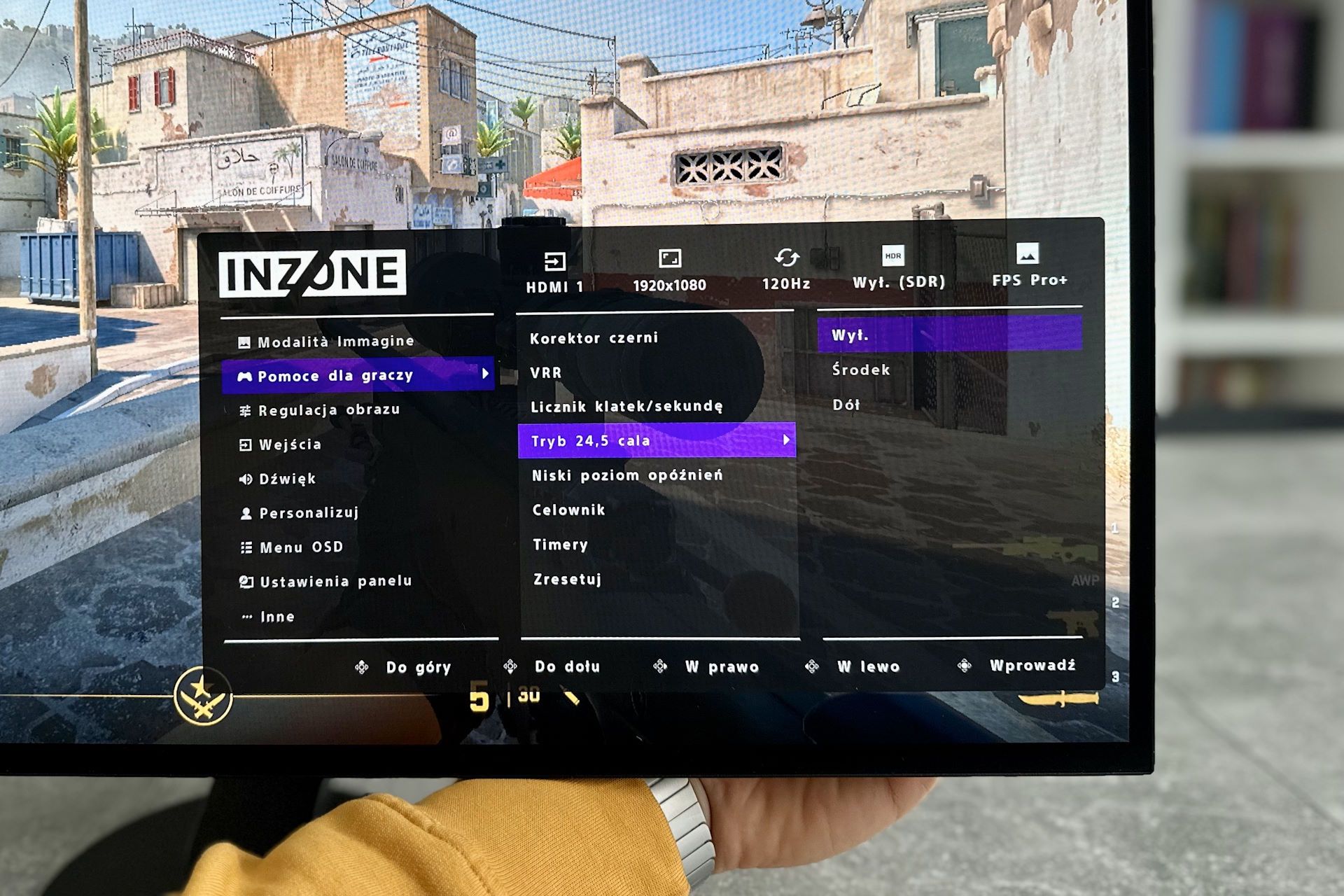 Sony InZone M10S - OSD dla gracza