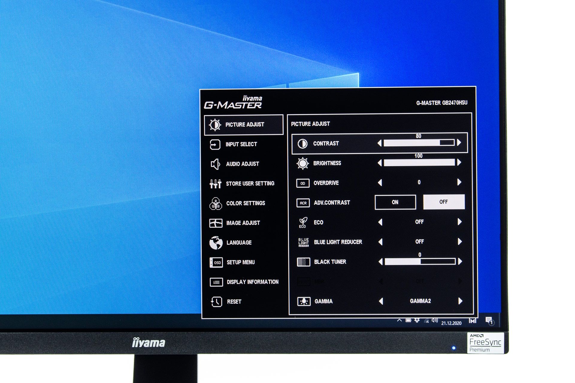 iiyama G-Master GB2470HSU - menu obrazu