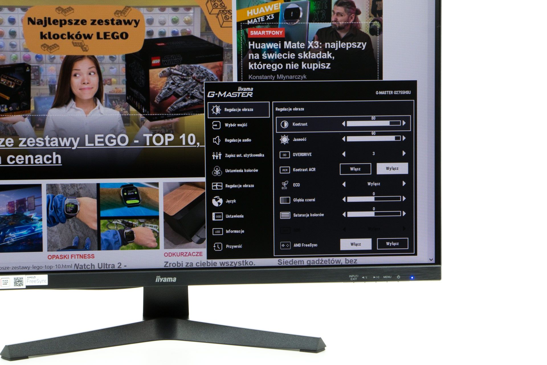 iiyama G-Master G2755HSU Black Hawk - OSD