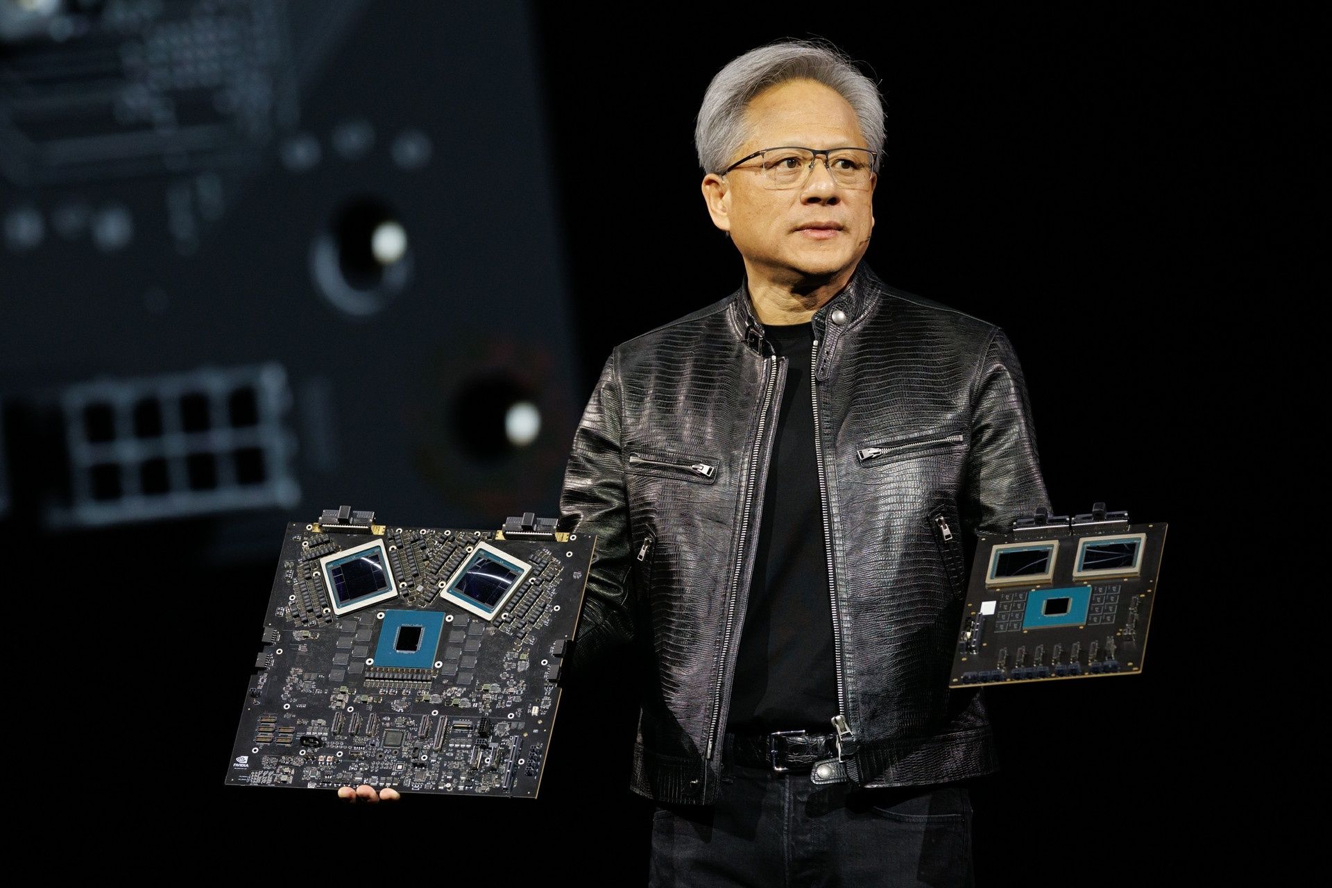 Jensen Huang - GTC 2024 układ Grace Blackwell GB200