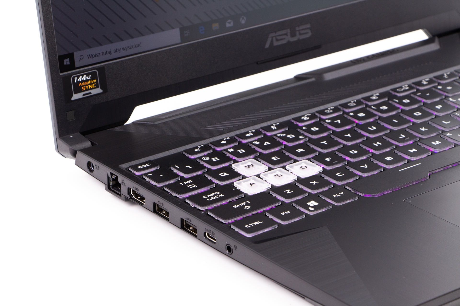 ASUS TUF Gaming A15 - porty po lewej