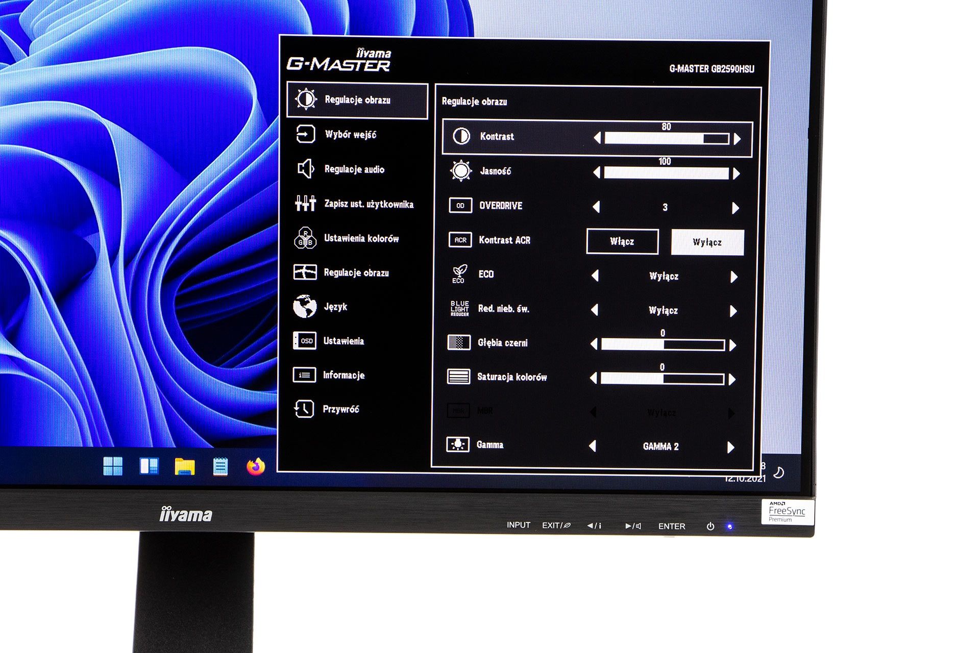 iiyama G-Master Gold Phoenix GB2590HSU-B1 - menu ekranowe