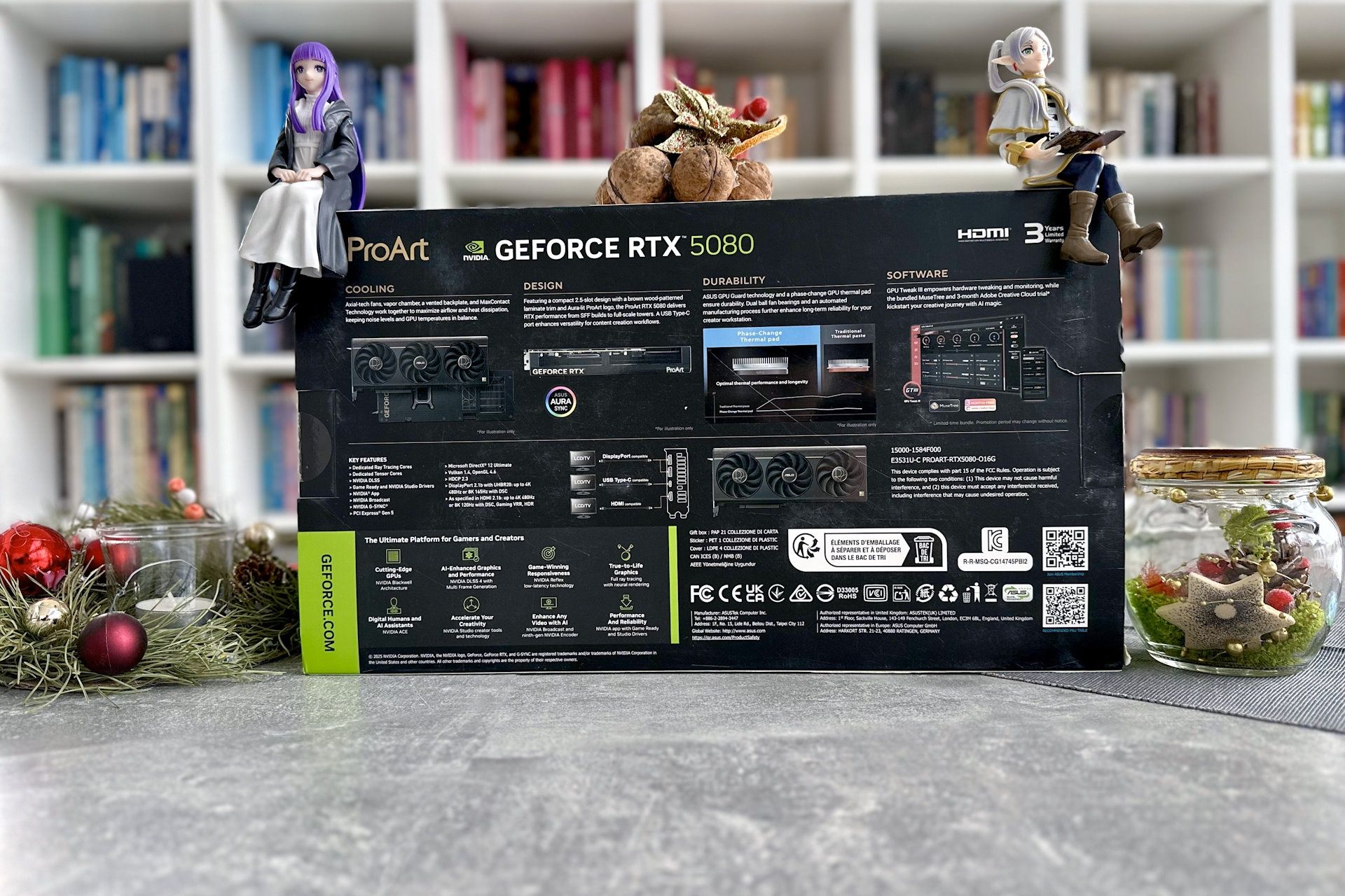 ASUS GeForce RTX 5080 ProArt OC Edition - opis na kartonie