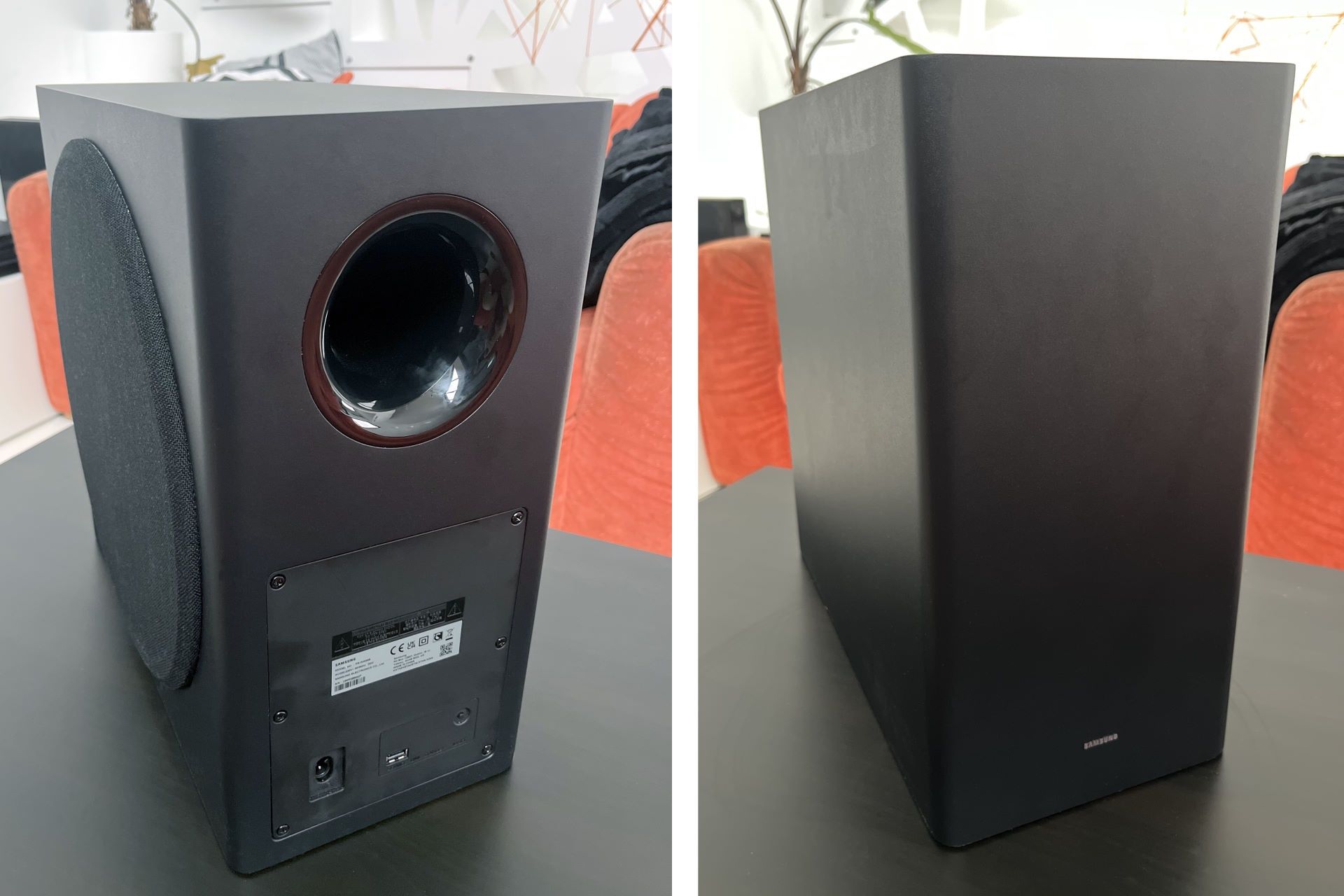Samsung Q950A - subwoofer z przodu i tyłu