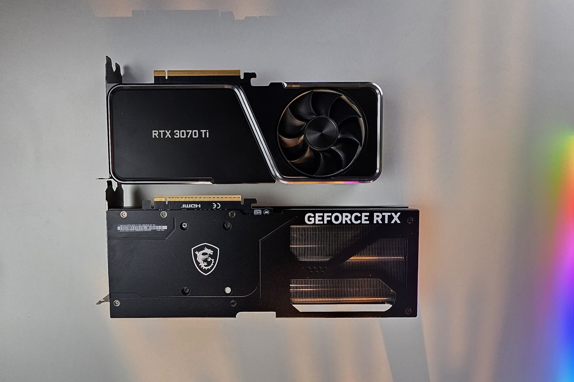MSI GeForce RTX 5070 Ventus 3X - obok RTX 3070 Ti FE