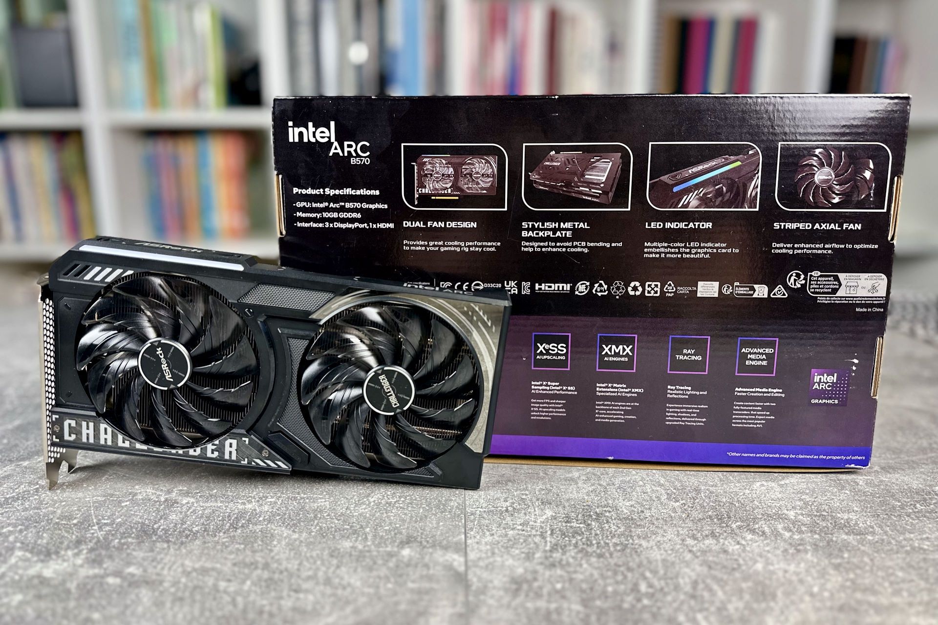 AsRock Arc B570 Challenger 10GB OC - specyfikacja z pudełka