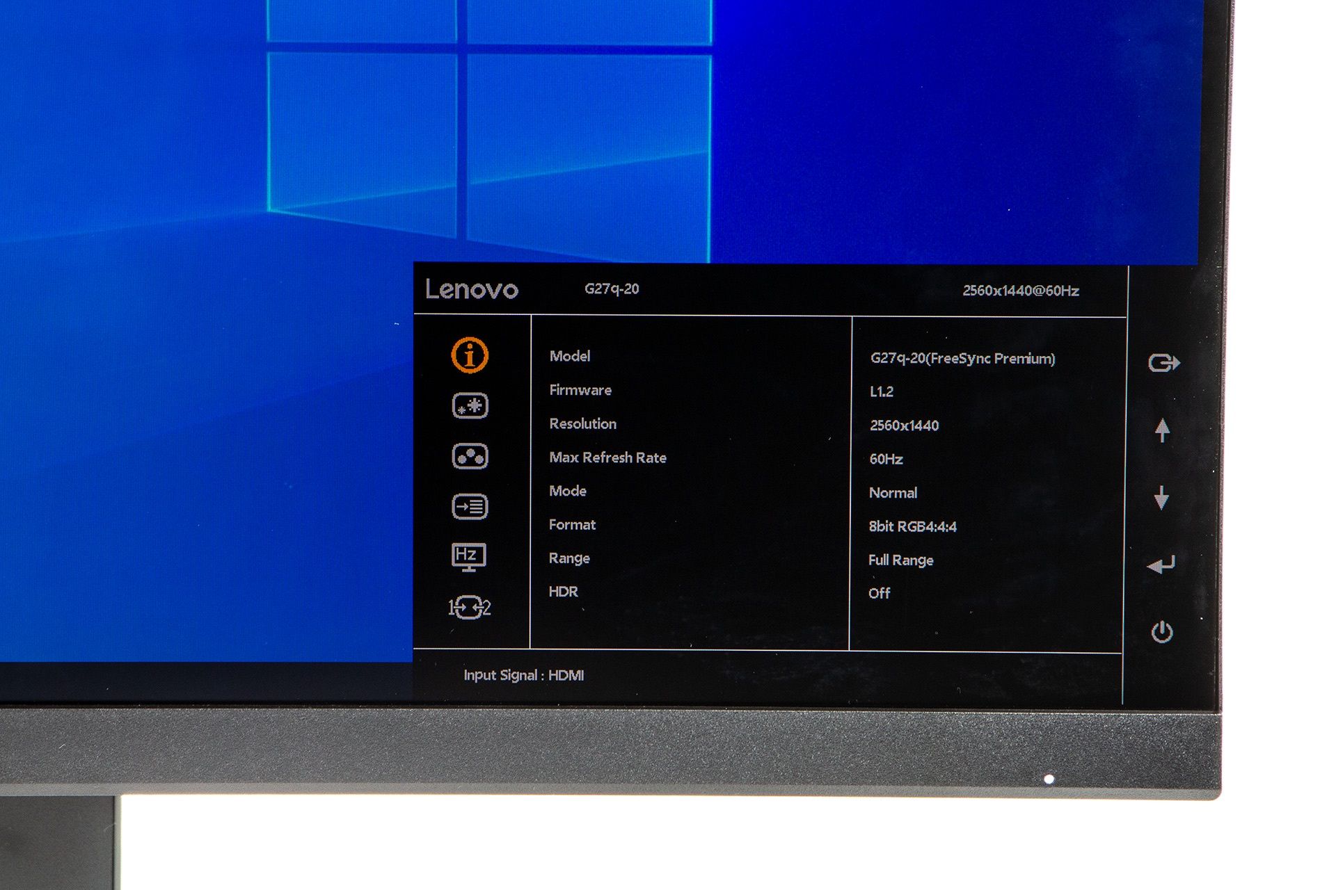 Lenovo Legion G27q-20 - osd