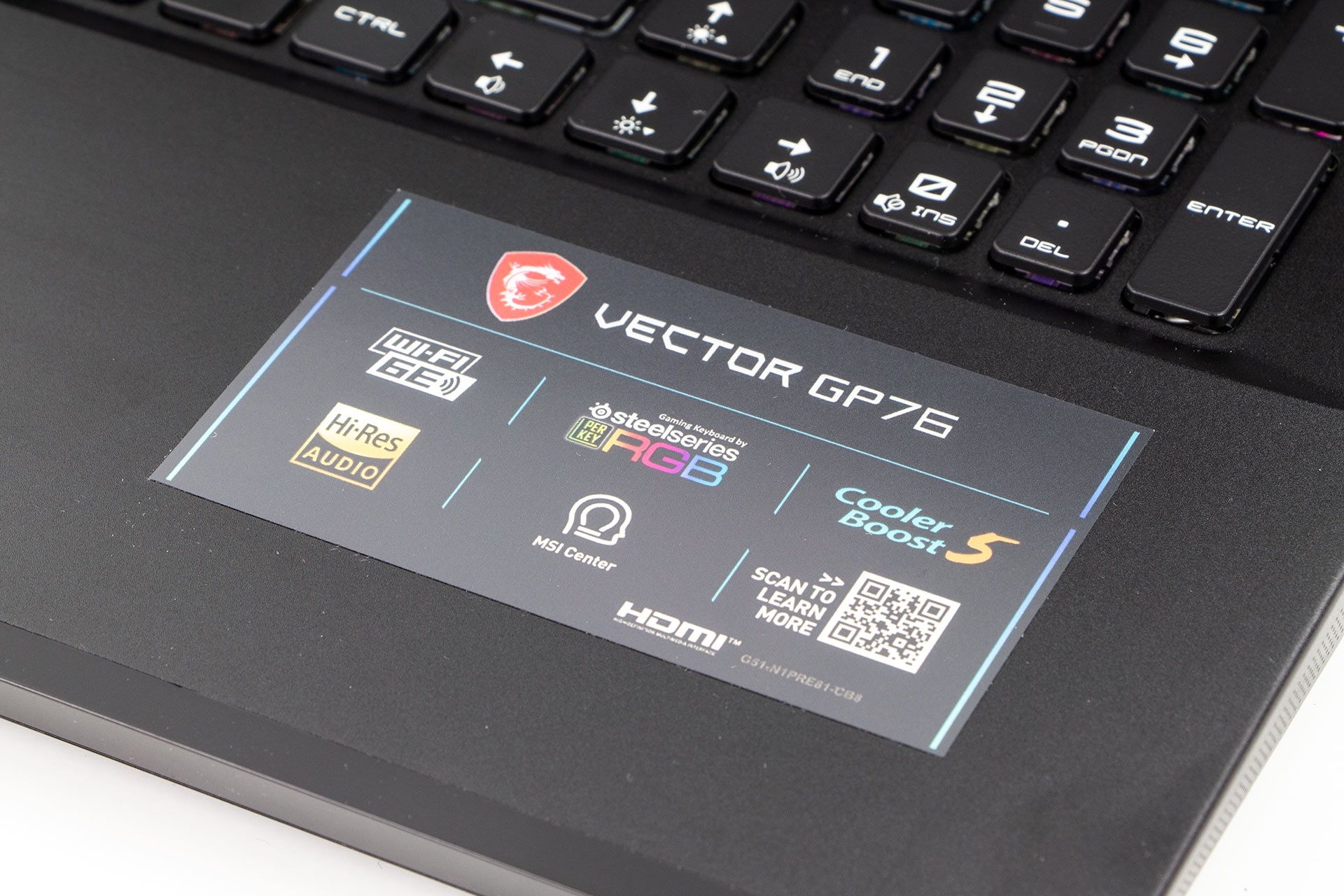 MSI Vector GP76 - pulpit