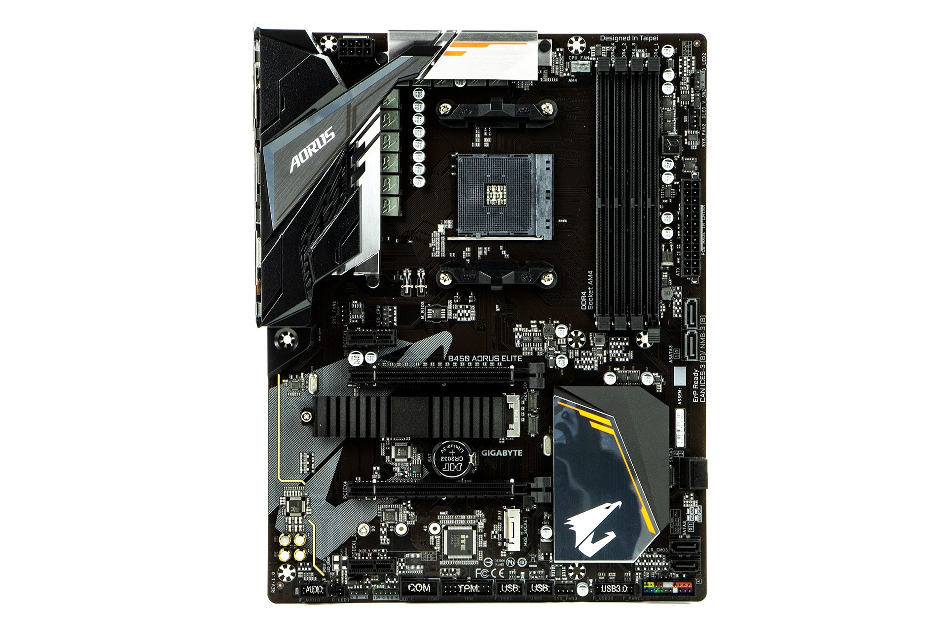 Gigabyte B450 Aorus Elite - z przodu