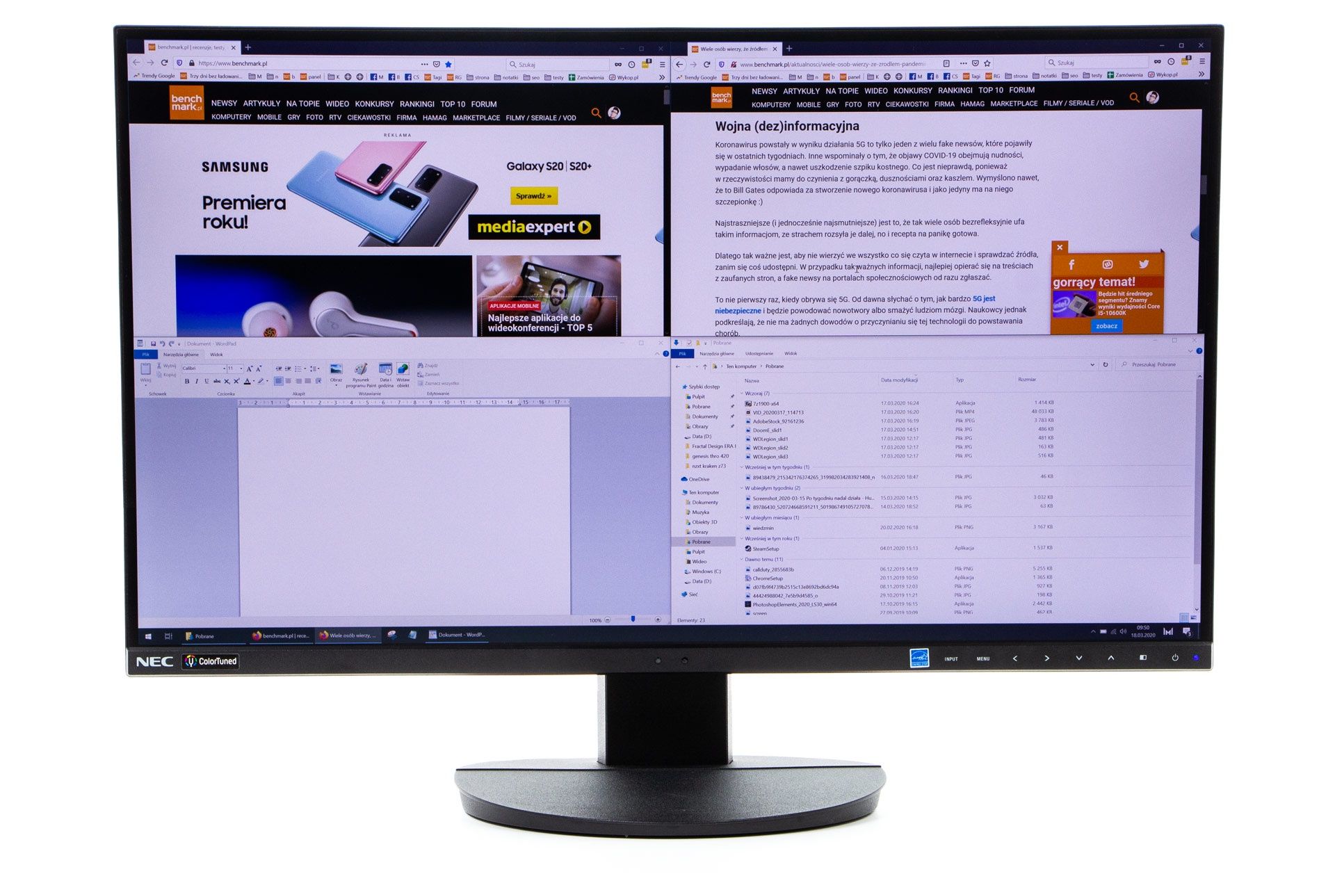 NEC MultiSync EA271U MultiPic