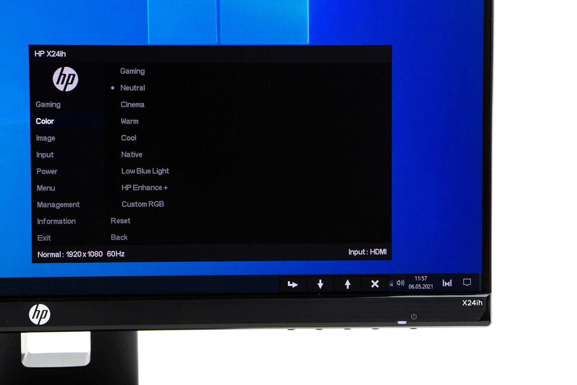 HP X24ih - Menu OSD Profile