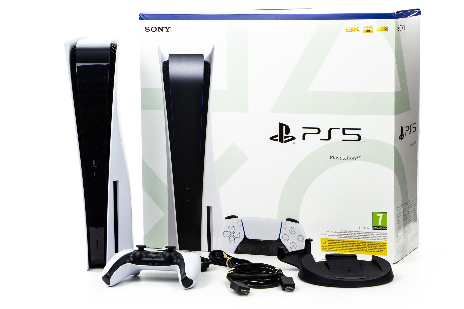 PS5 - zawartość opakowania