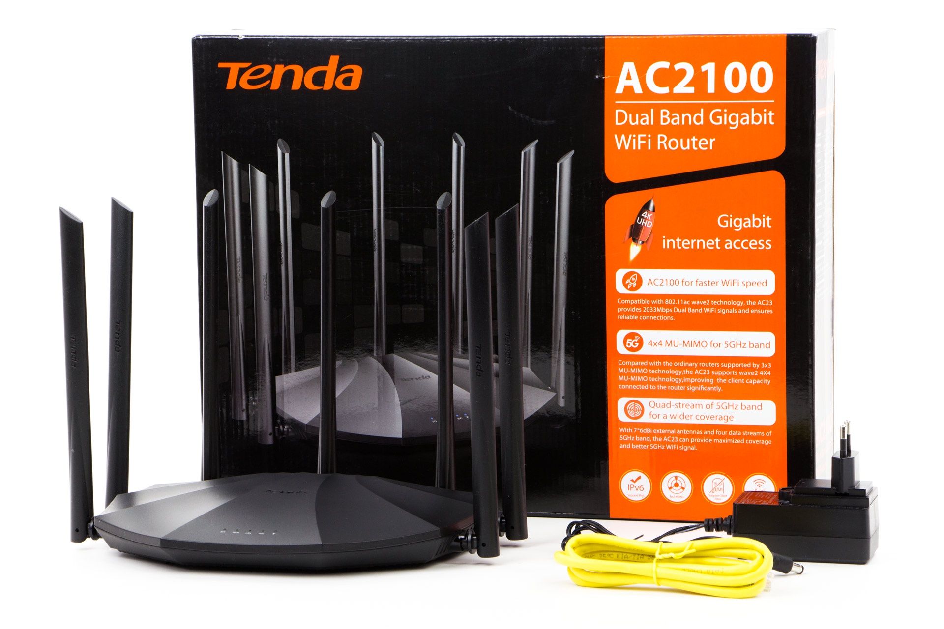 Tenda AC23 - zawartość zestawu