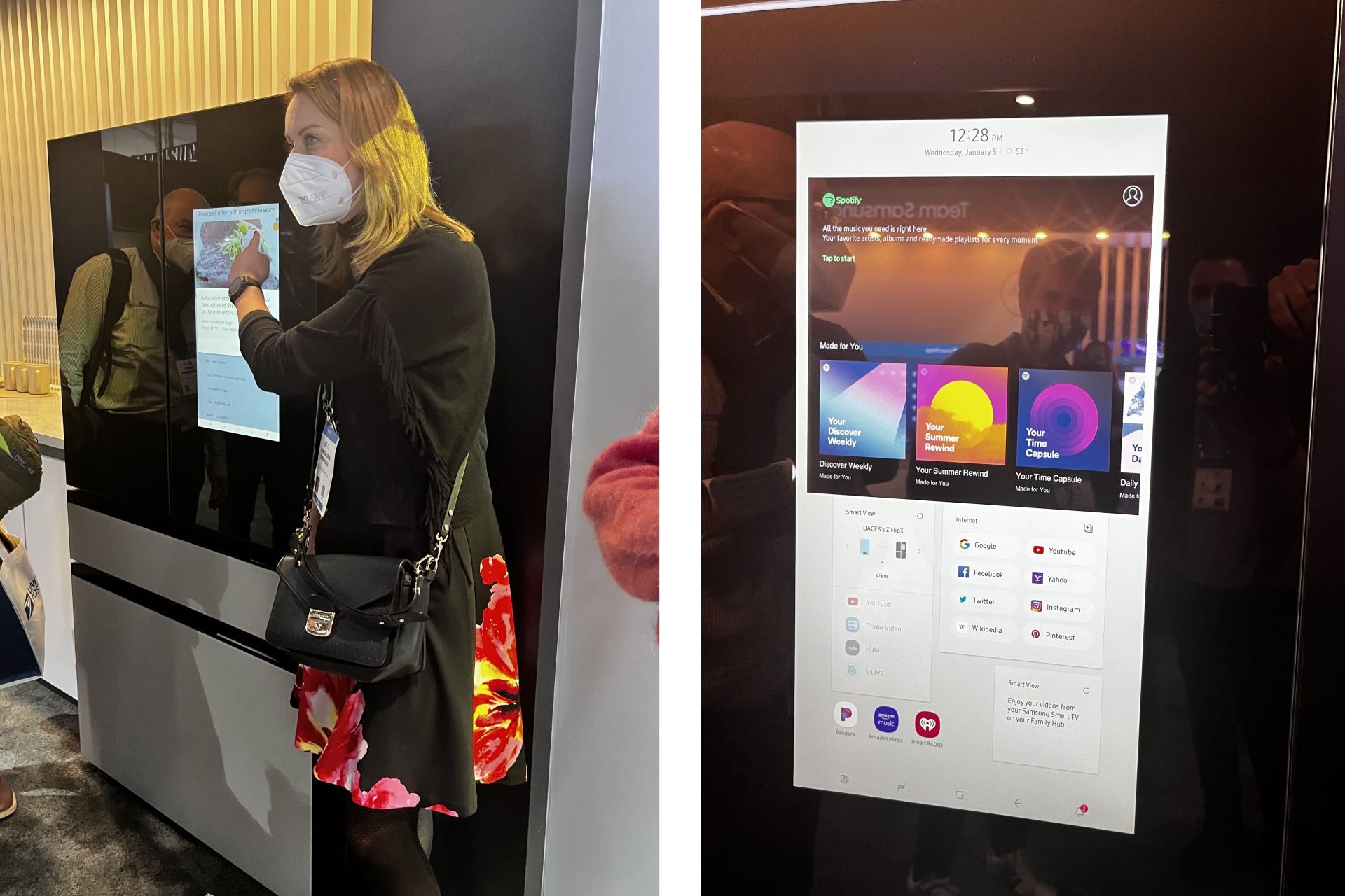 Ekran Smart w lodówce Samsung BeSpoke