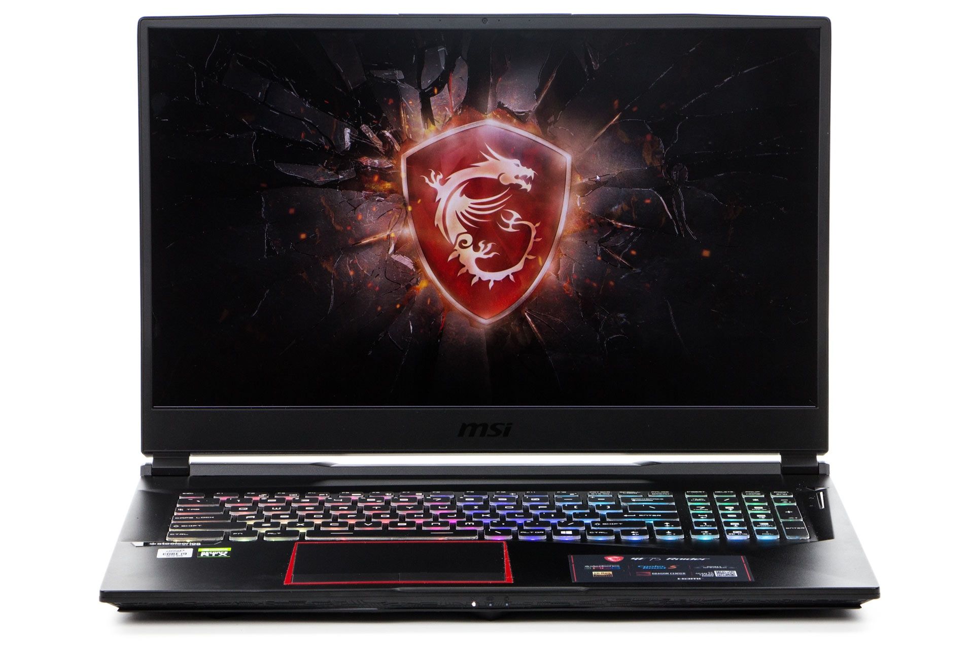 MSI GE75 Raider 10SGS - Widok od przodu