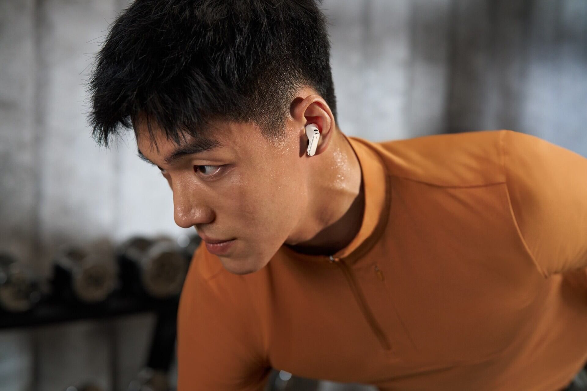 Huawei FreeBuds Pro 5 podczas treningu IP57