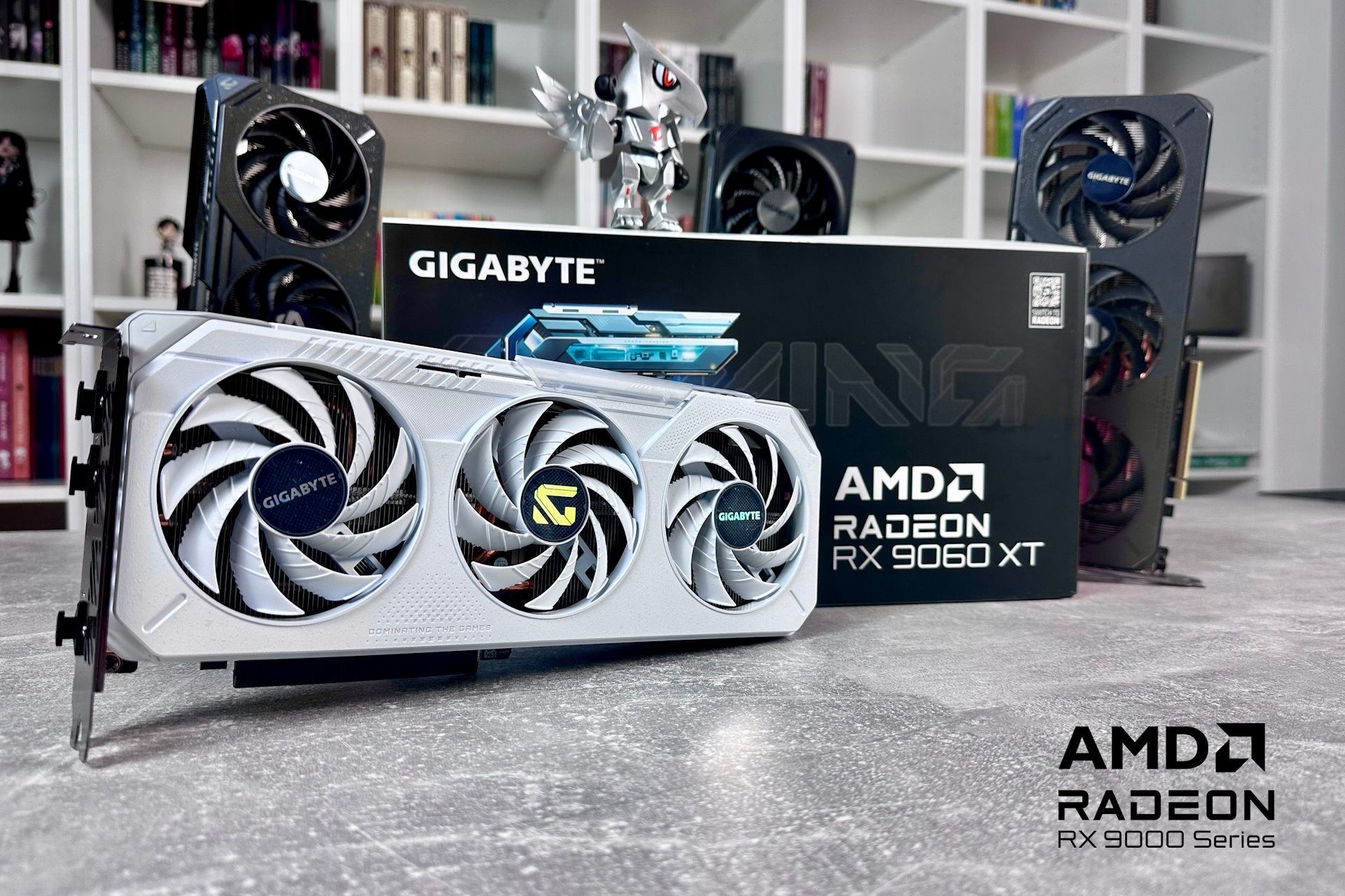 GIGABYTE Radeon RX 9060 XT Gaming OC 16G ICE - w towarzystwie