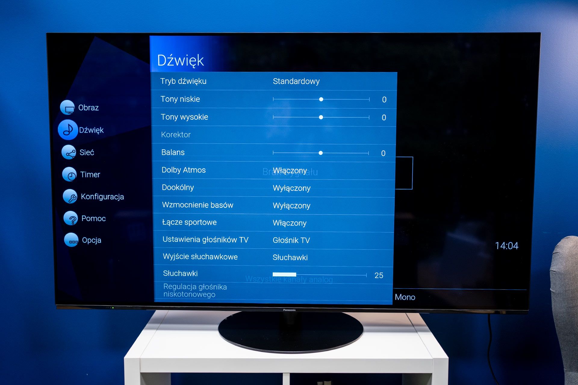 Panasonic TX-55LZ1000E - ustawienia dźwięku