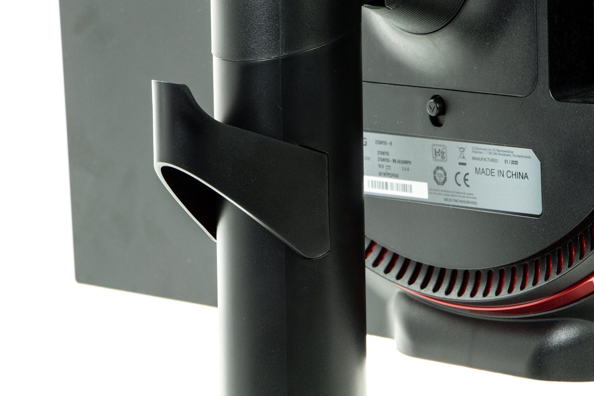 LG 27GN750-B - obejma na przewody