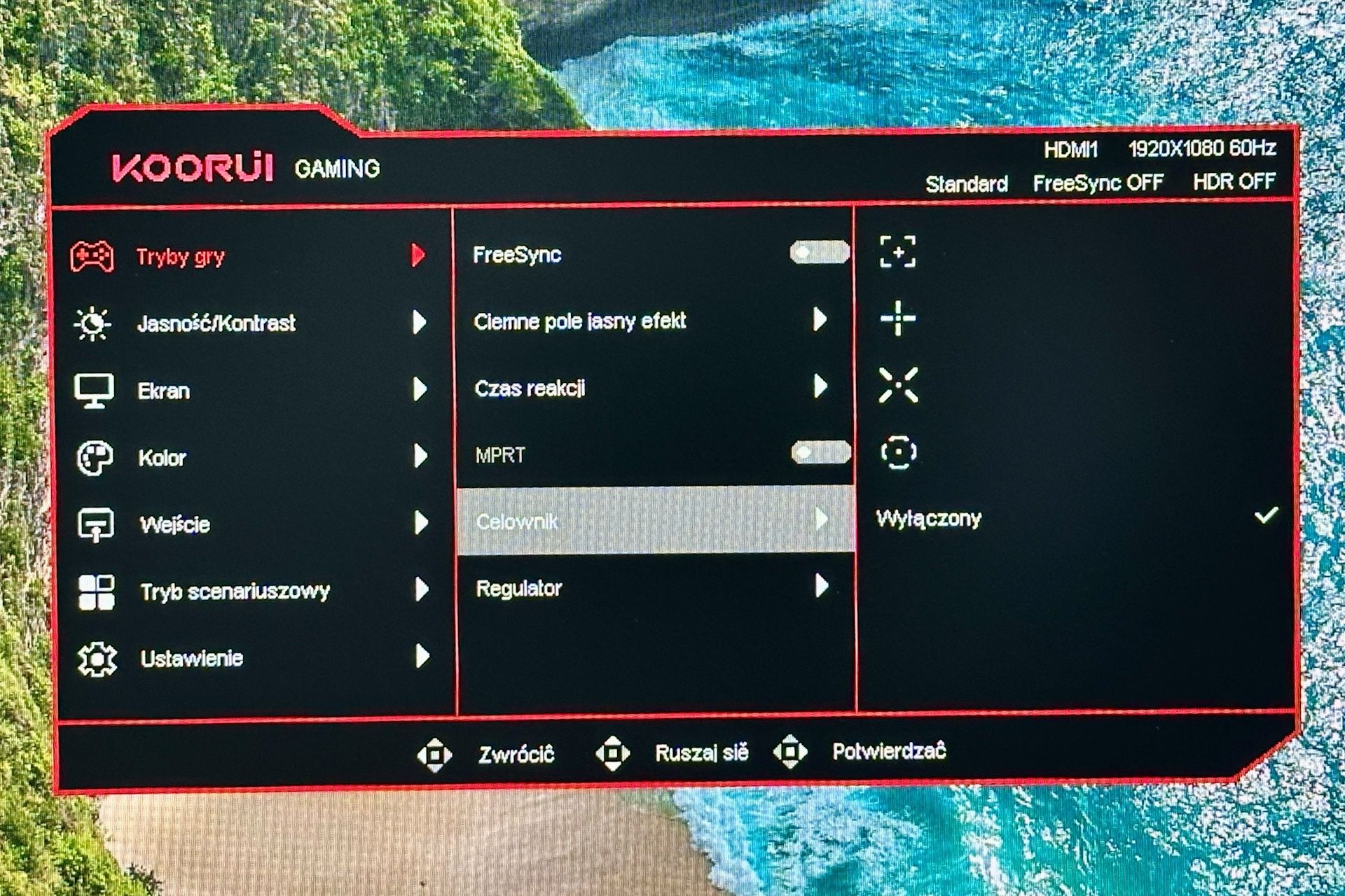 Koouri G2711P - menu gry