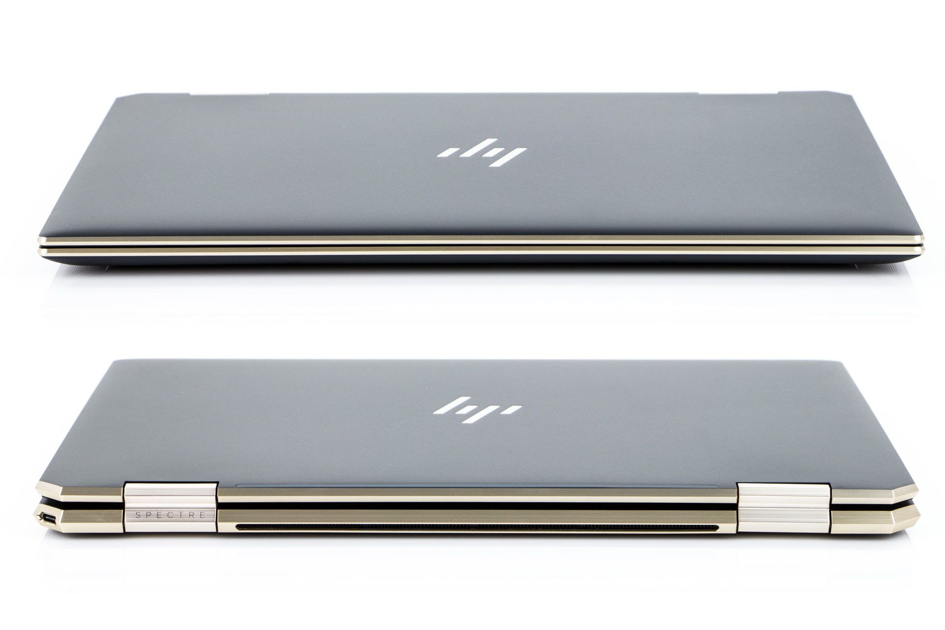 HP Spectre X360 14 - Widok przedniej i tylnej krawędzi