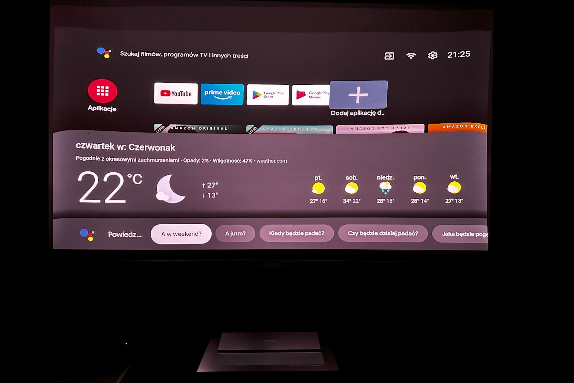 Hisense PX1-PRO - asystent google