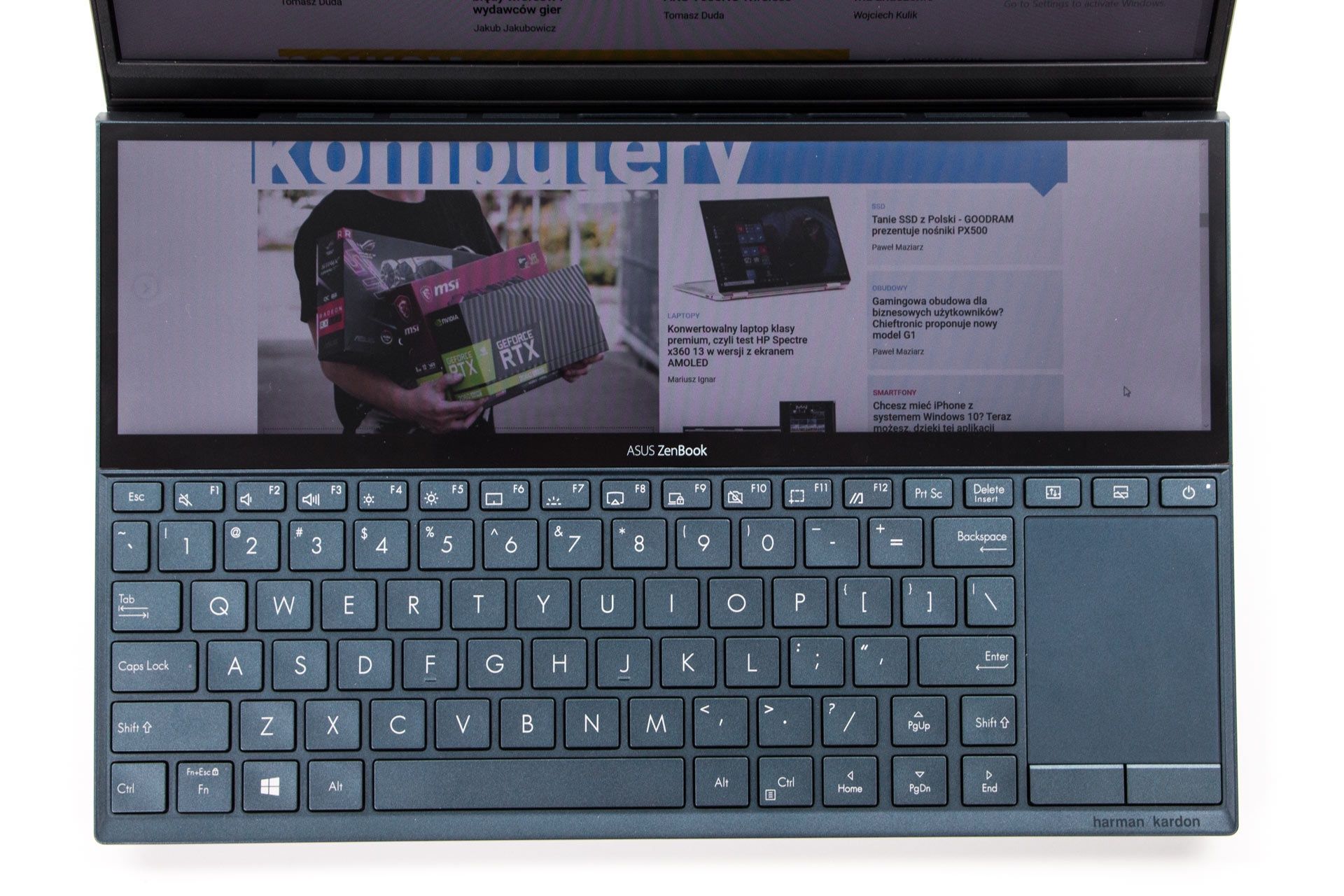 Asus ZenBook Duo 14 klawiatura