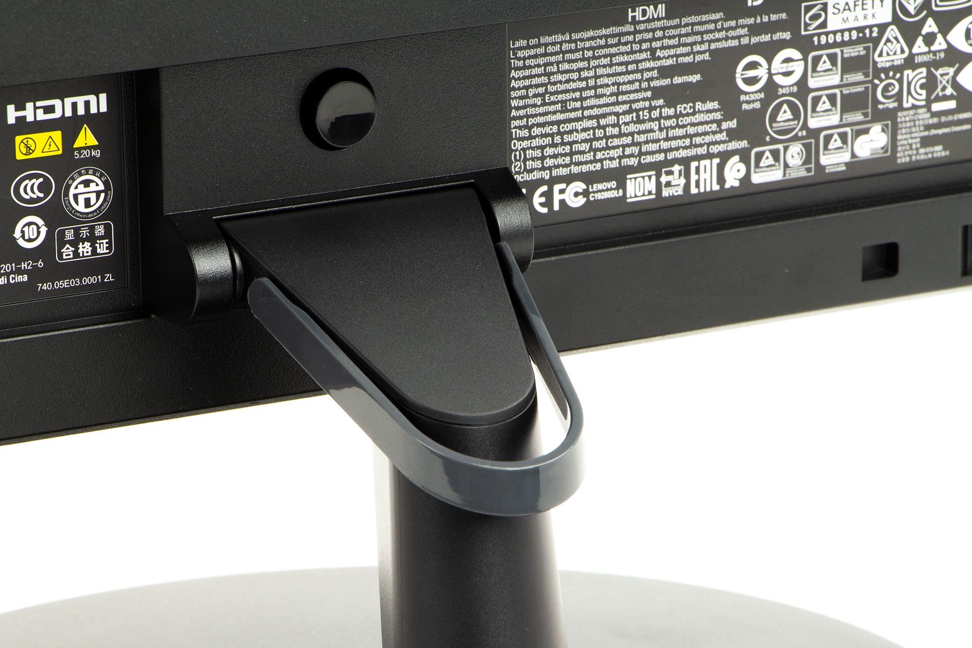 Lenovo L28u-30 - organizer na kable