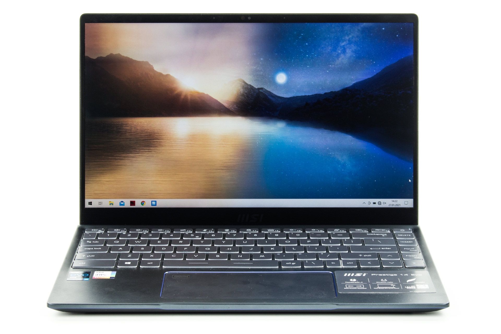 MSI Prestige 14 Evo - widok od frontu