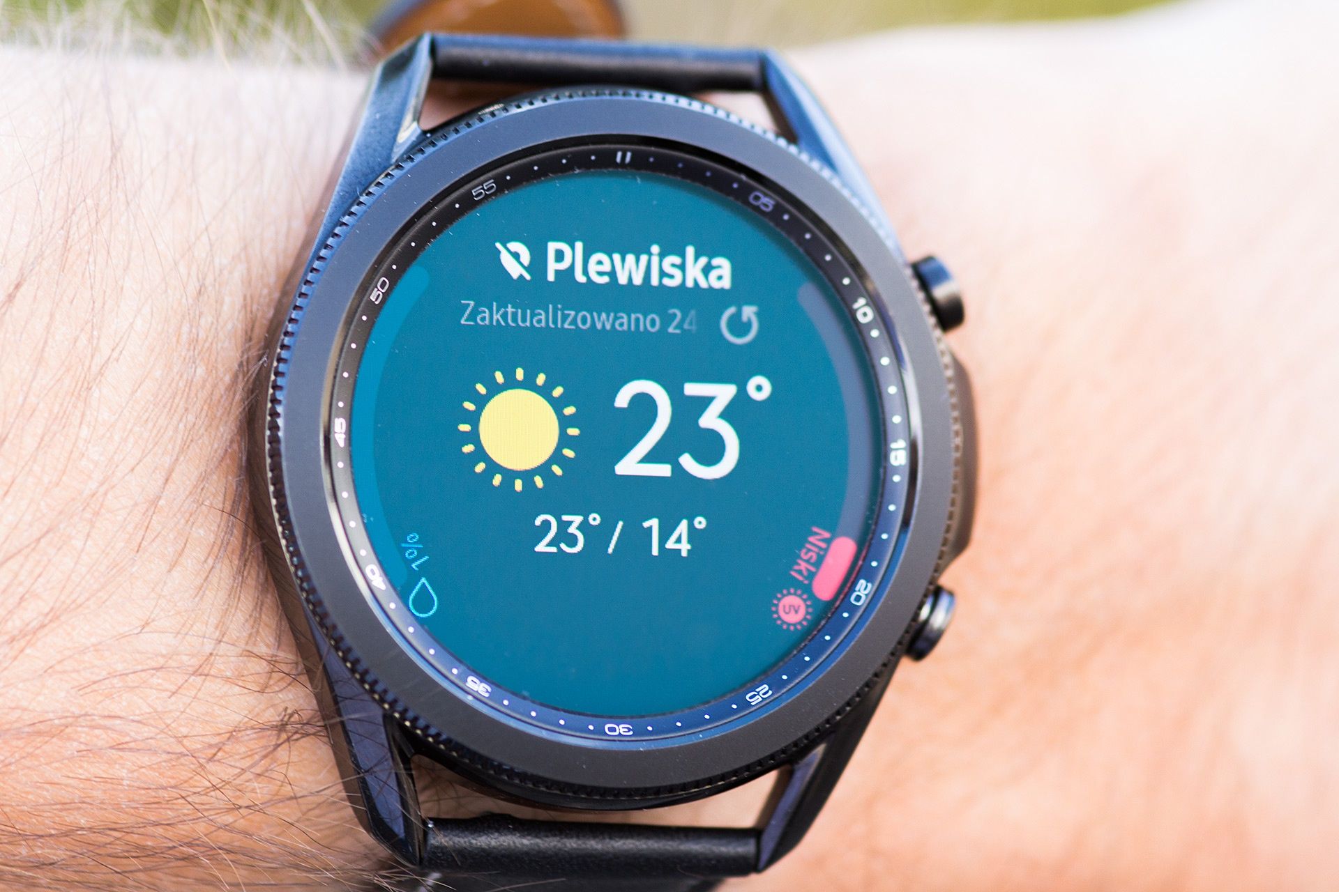 Samsung Galaxy Watch 3 - informacje na temat lokalizacji i pogody