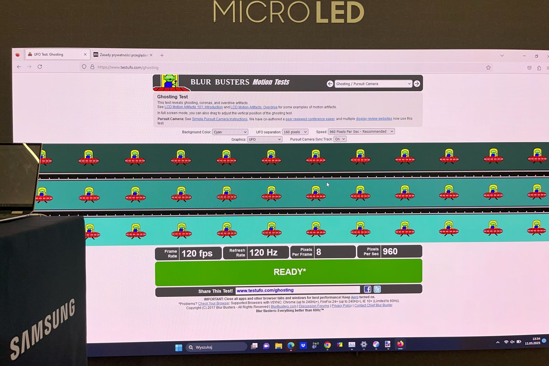 Samsung MICRO LED 110 - test UFO