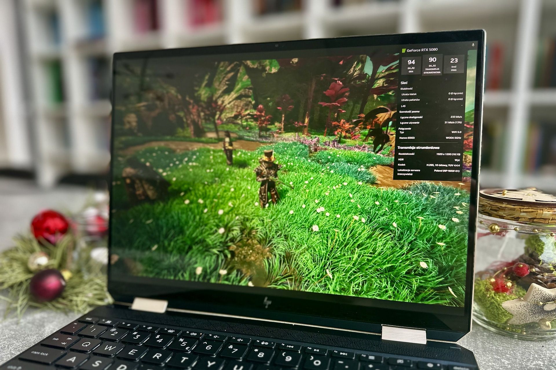 NVIDIA GeForce NOW - na laptopie - Outer Worlds 2 - wydajność
