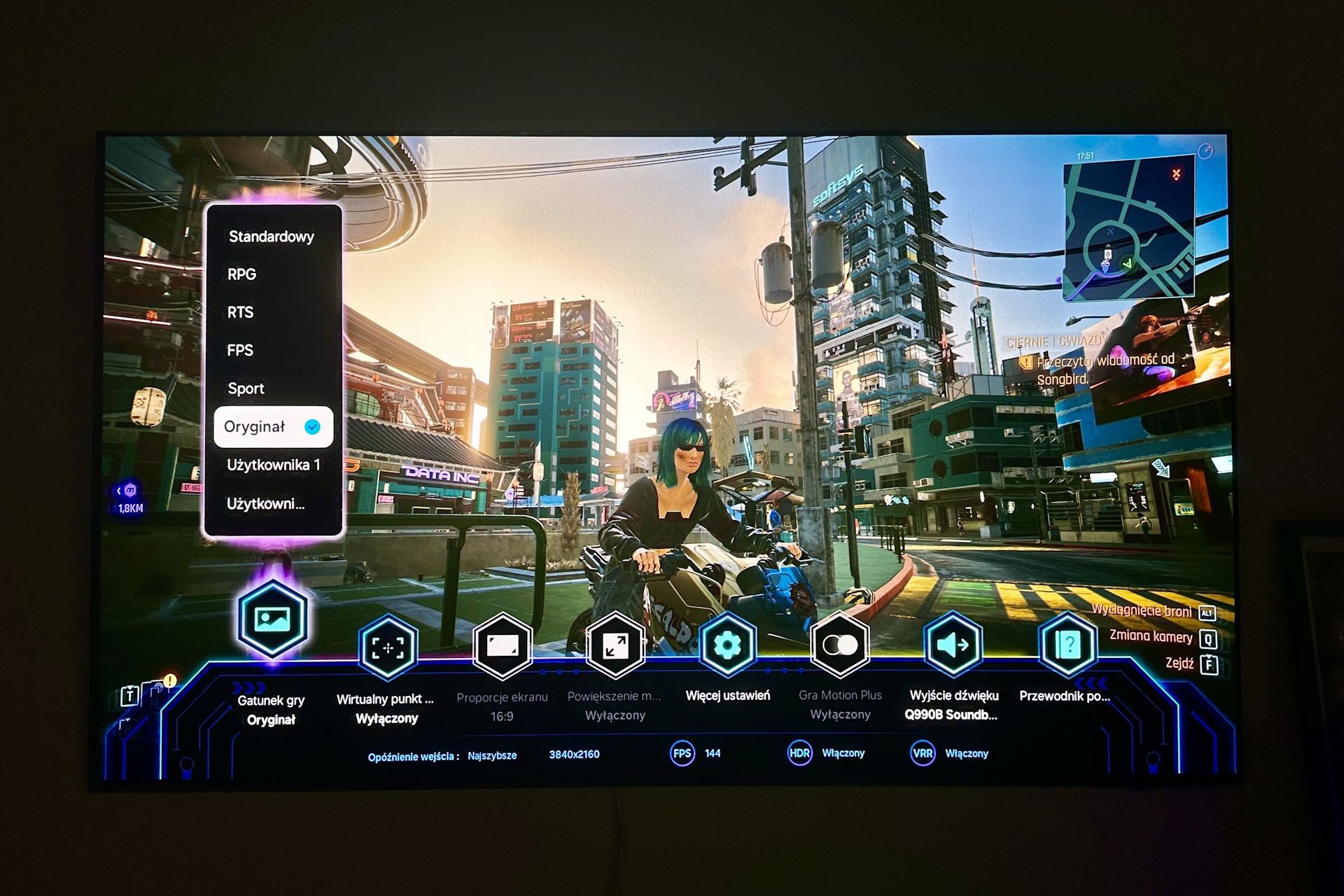 Samsung OLED S95D - tryb gry