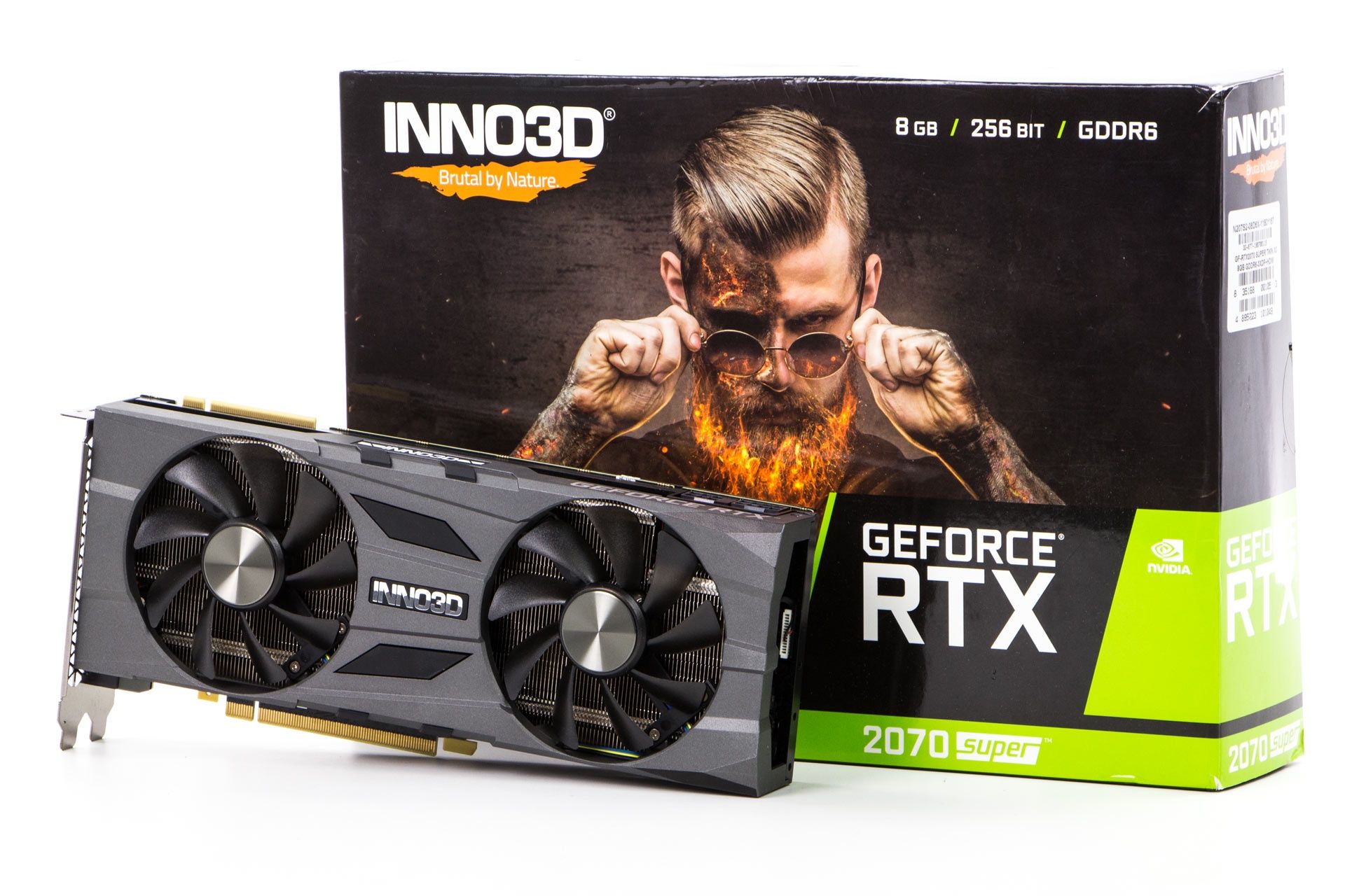 Inno3D GeForce RTX 2070 Super Twin X2 OC - obok pudełka
