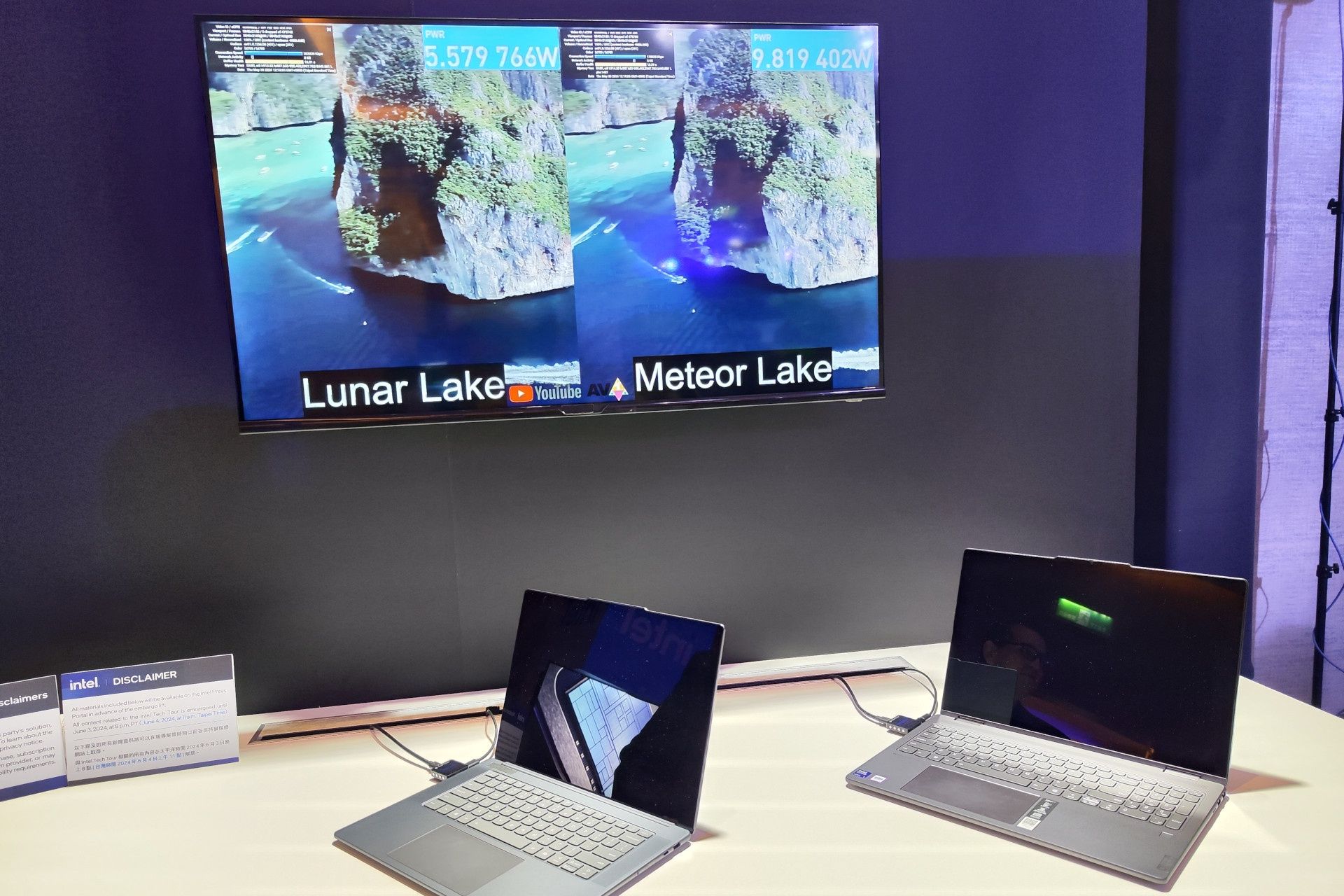 Intel Lunar Lake vs Meteor Lake - porównanie poboru mocy przy odtwarzaniu wideo 4K