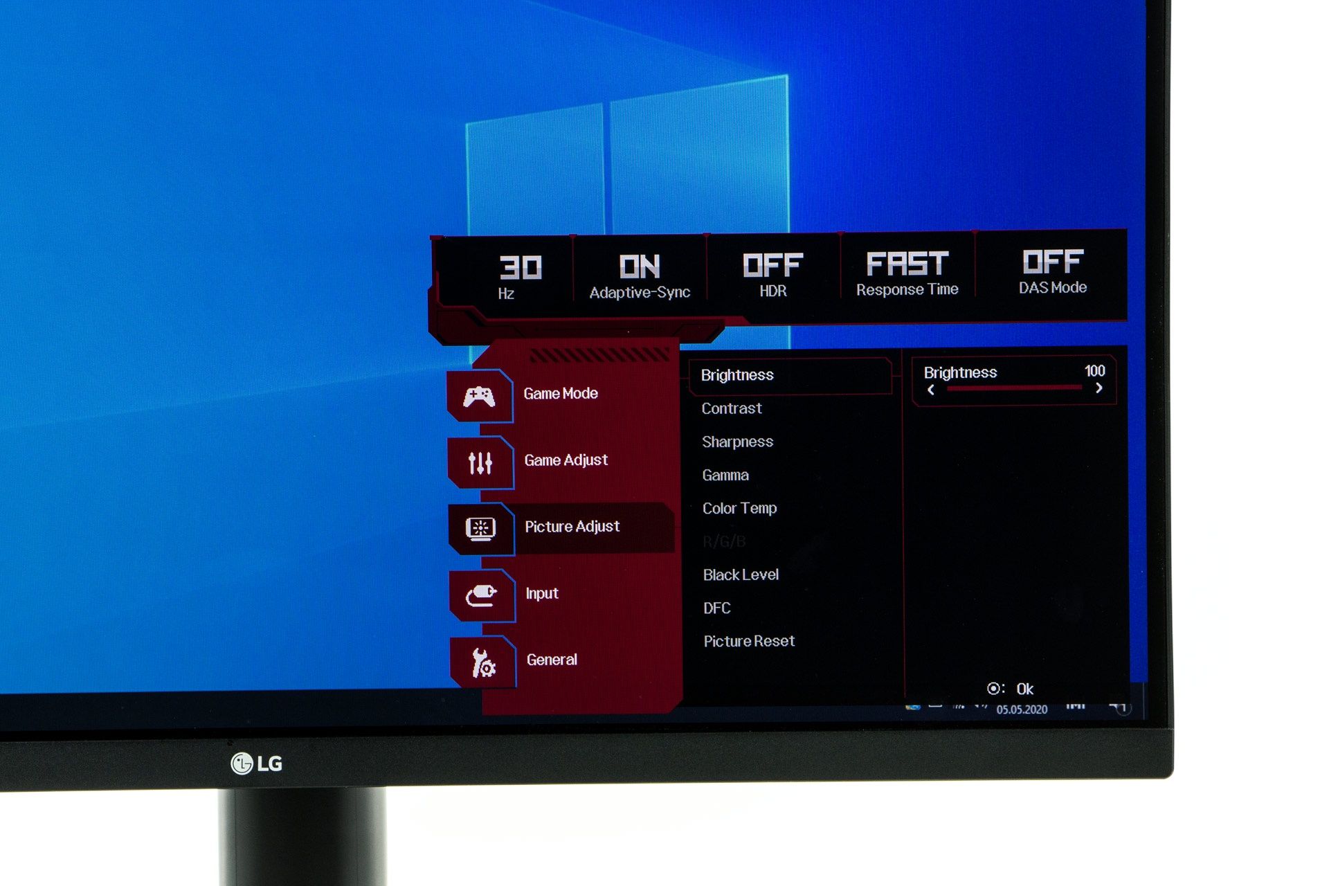LG 27GN750-B - OSD - ustawienia