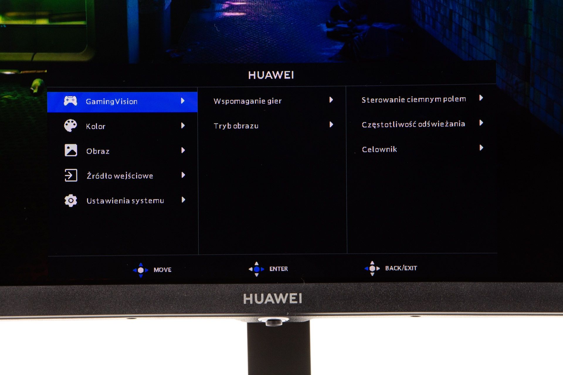 Huawei MateView GT-27 - menu ekranowe