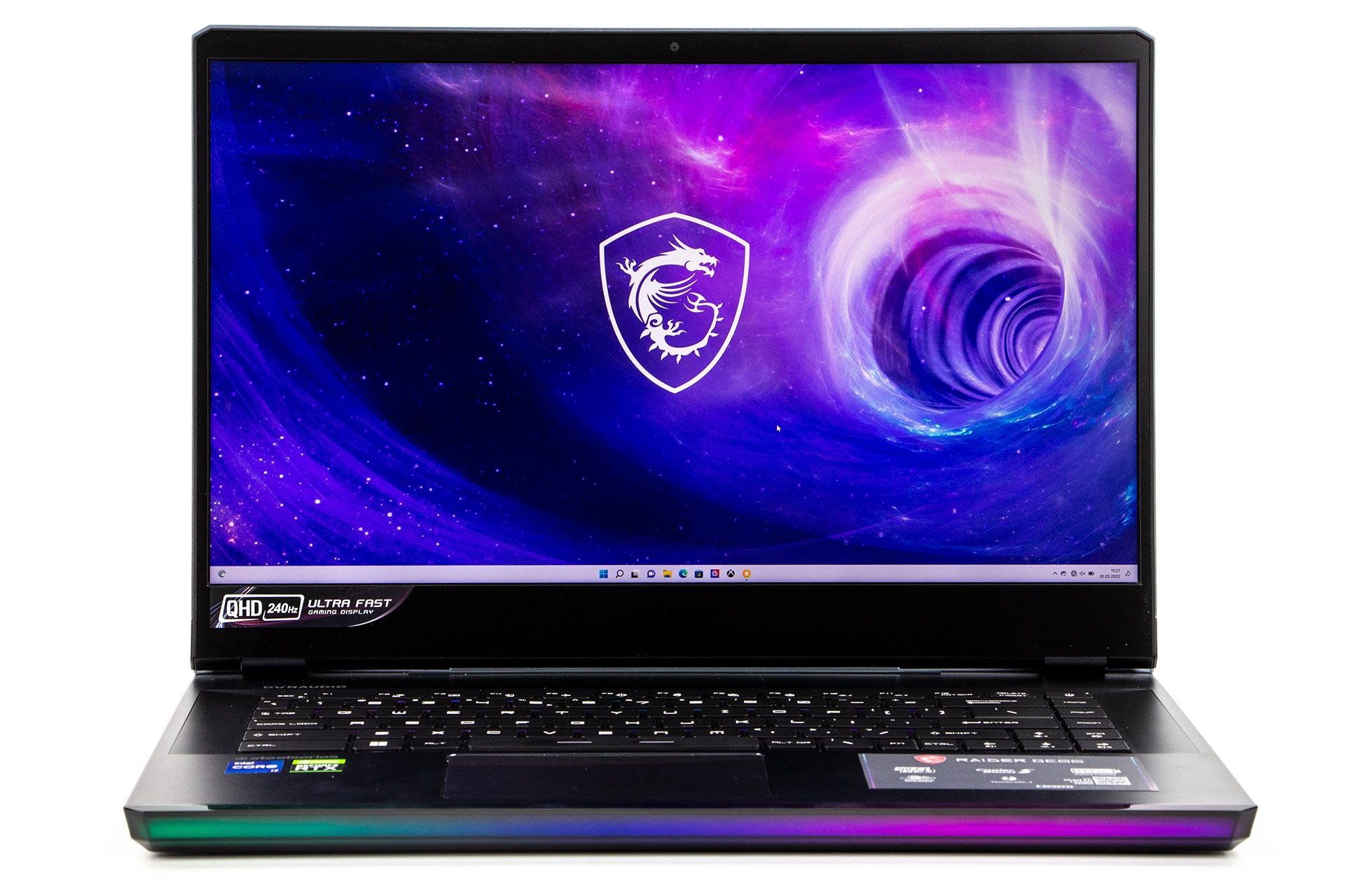 MSI Raider GE66-12UH - od przodu