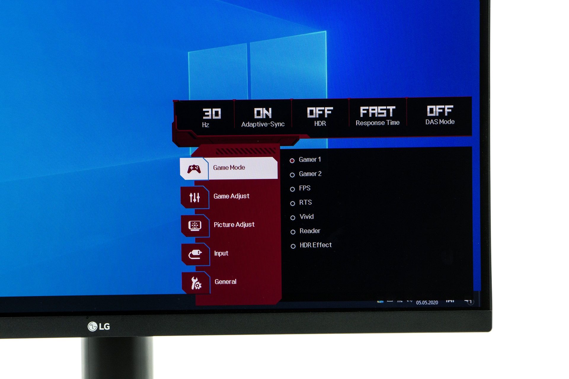 LG 27GN750-B - OSD - profile