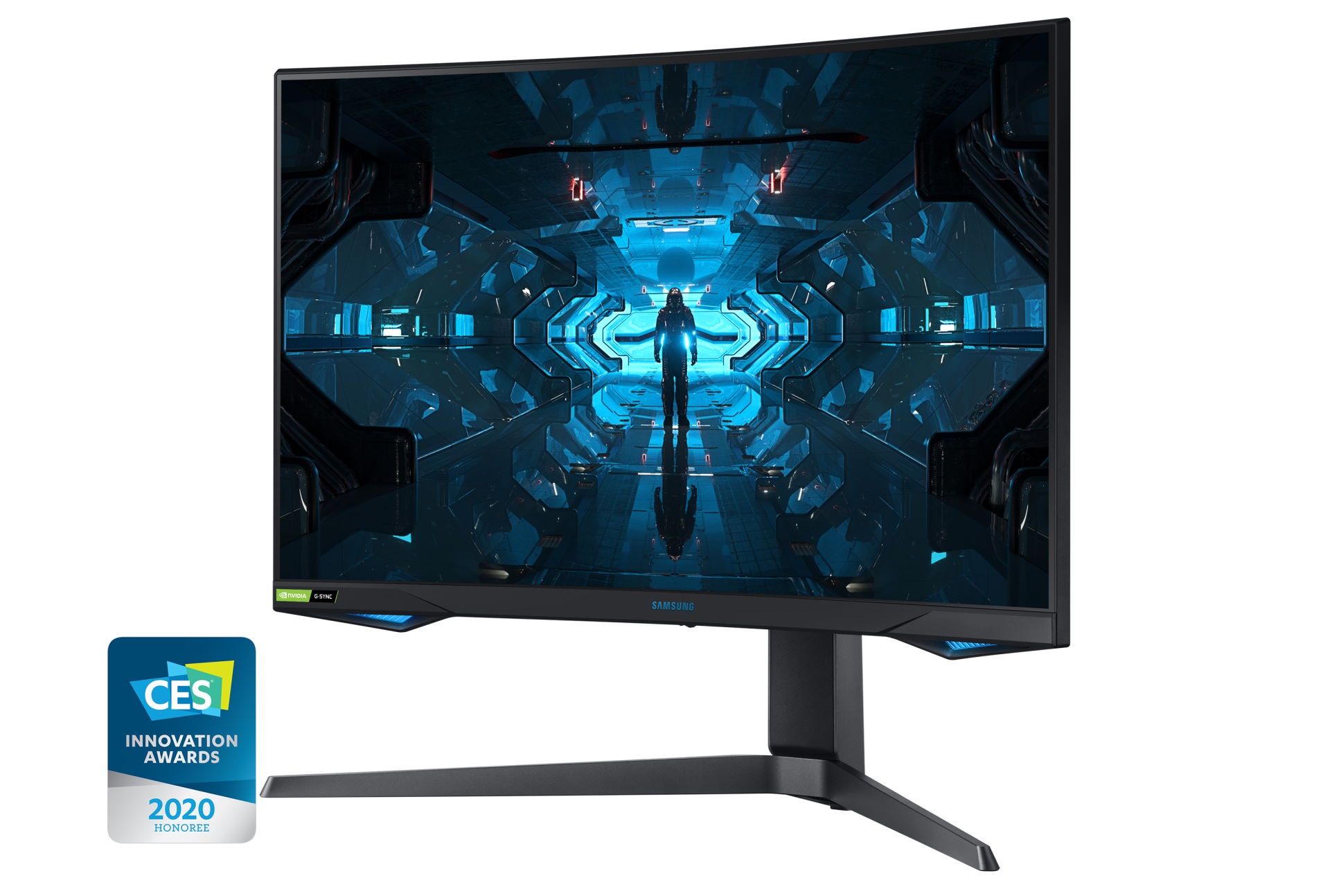Monitor dla graczy Samsung Odyssey G7 od przodu