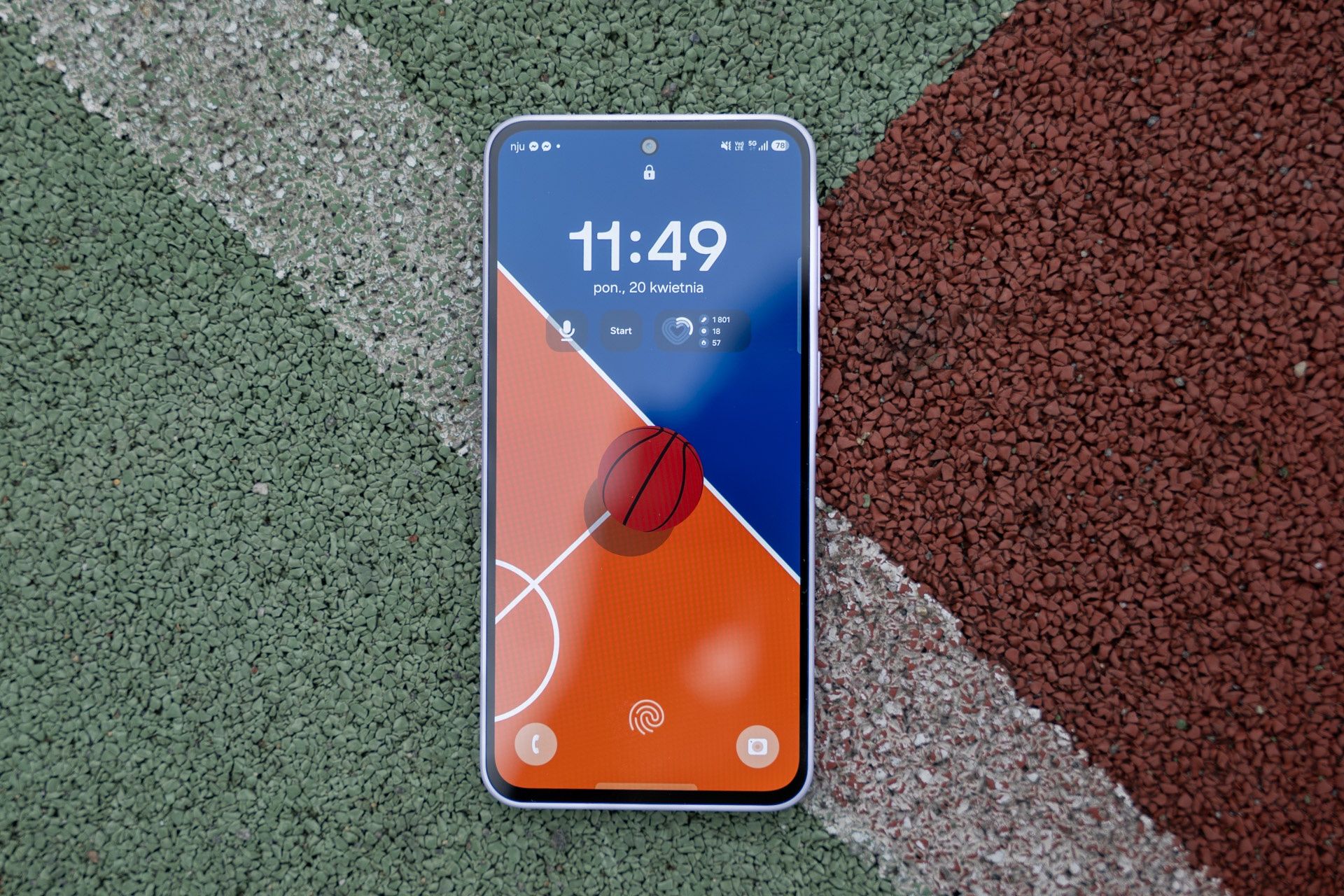 Nakładka Samsung One UI - ekran blokady